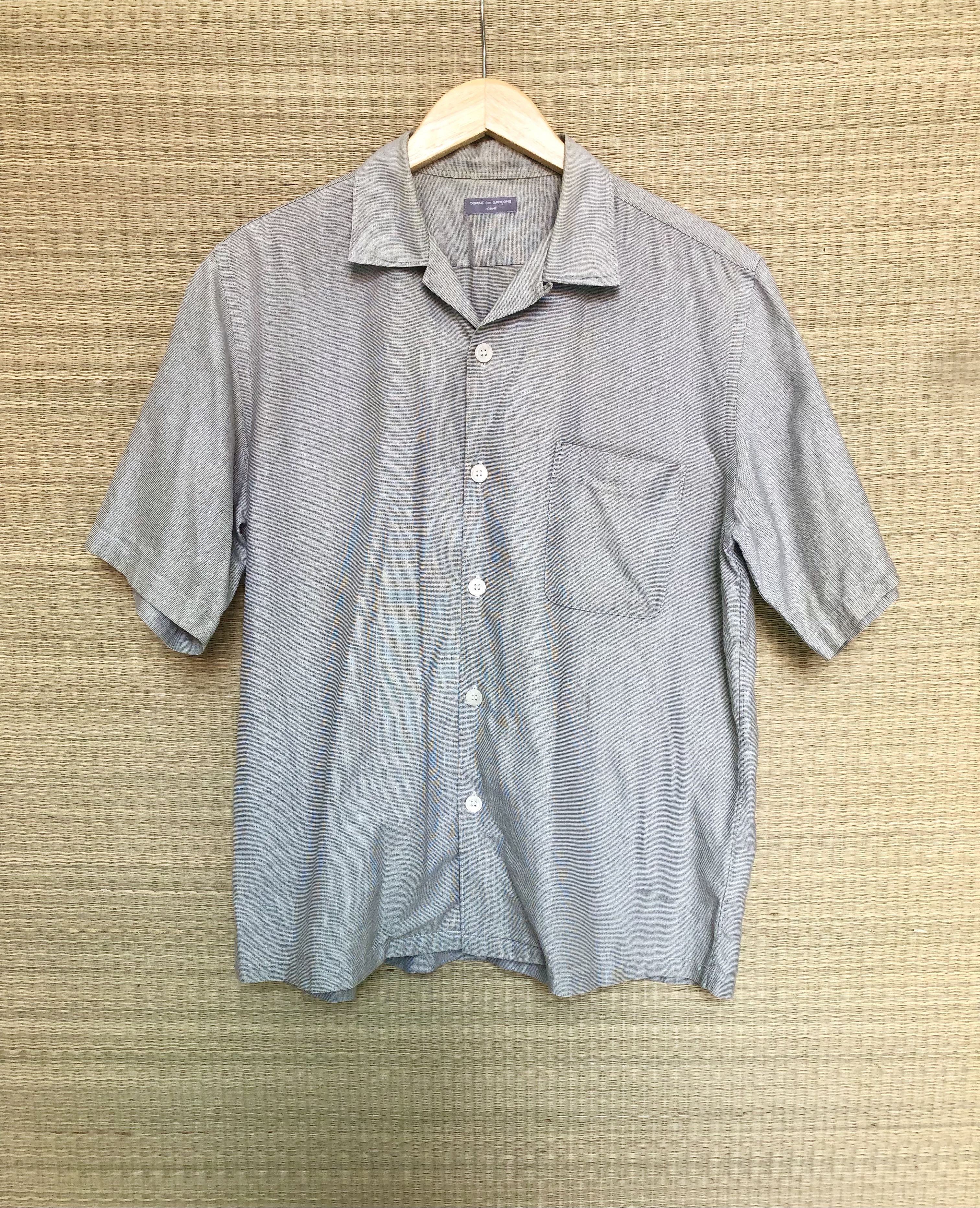 Comme des Garcons Homme gray camp shirt Size US S / EU 44-46 / 1 - 1 Thumbnail