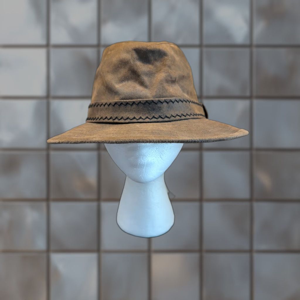 Stetson Stetson Hat XS Brown Leather Madras Lined Bucket Travel Hike Mens Size ONE SIZE - 1 Thumbnail