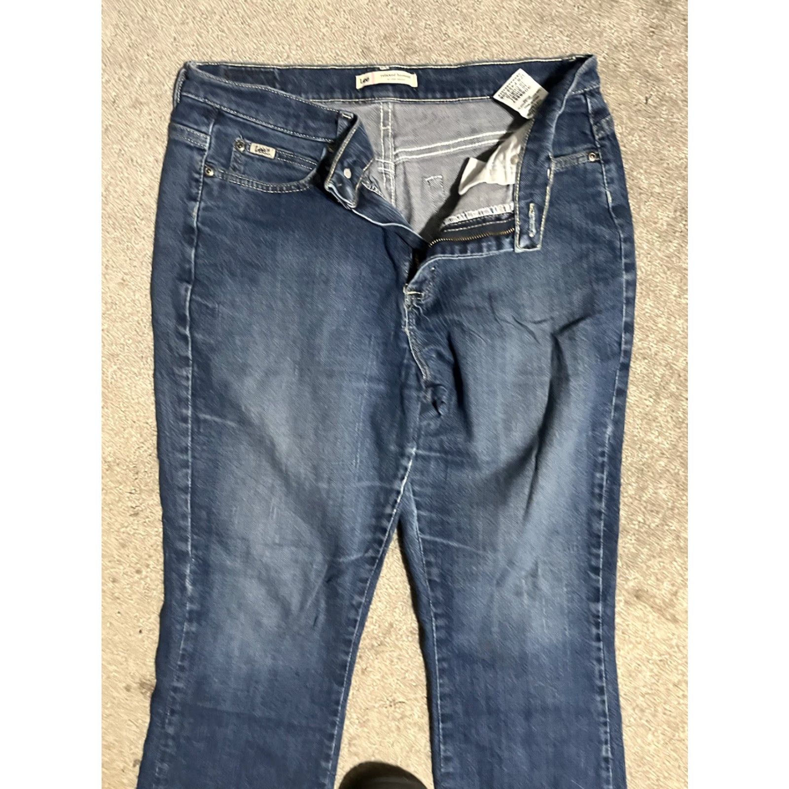 Lee Lee Jeans Womens 10 Short Blue Denim Relaxed Bootcut Waist High Rise Size 32" / US 10 / IT 46 - 4 Thumbnail
