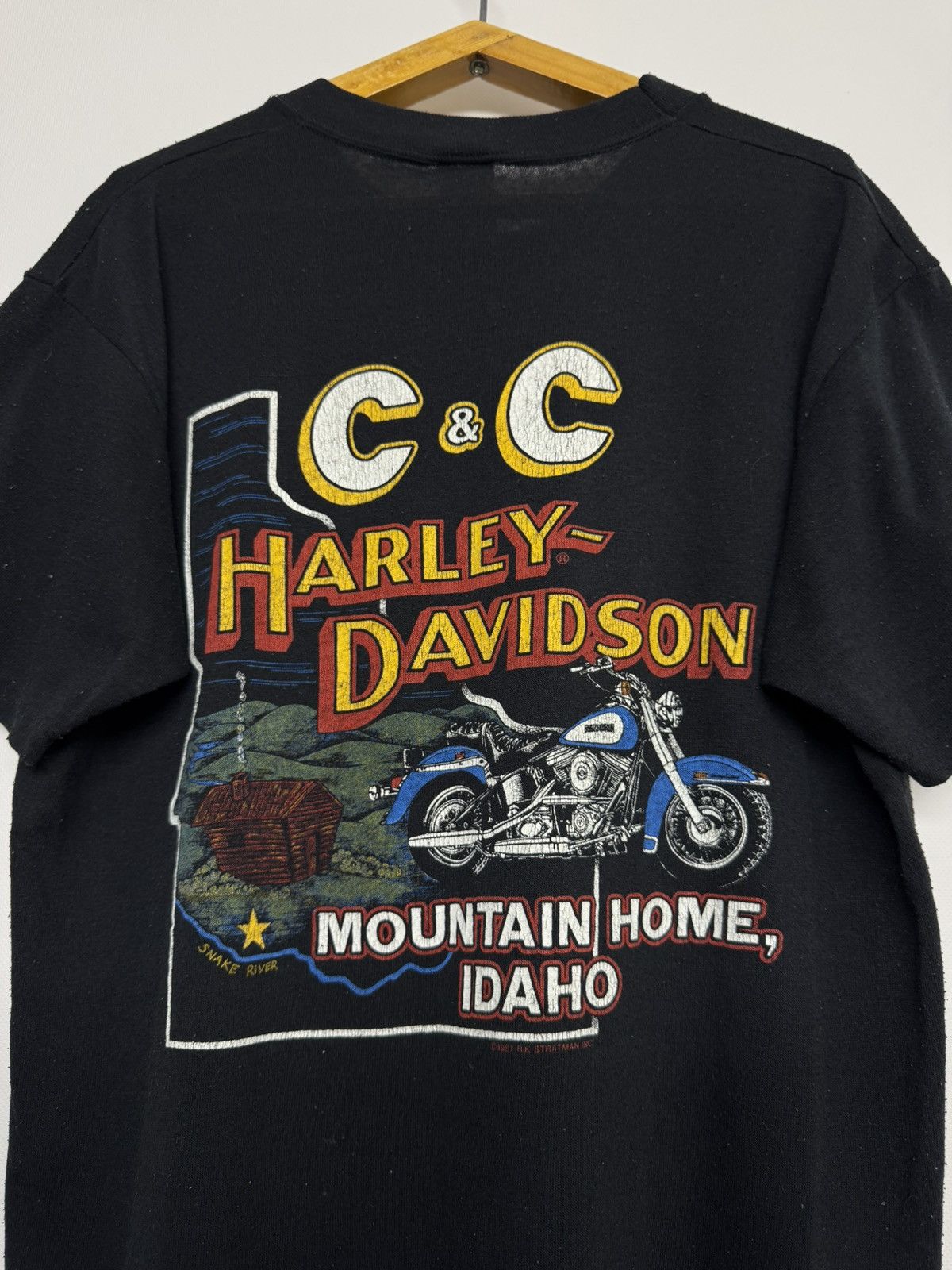 Vintage Vintage 80s Harley Davidson T-Shirt Size US L / EU 52-54 / 3 - 4 Thumbnail