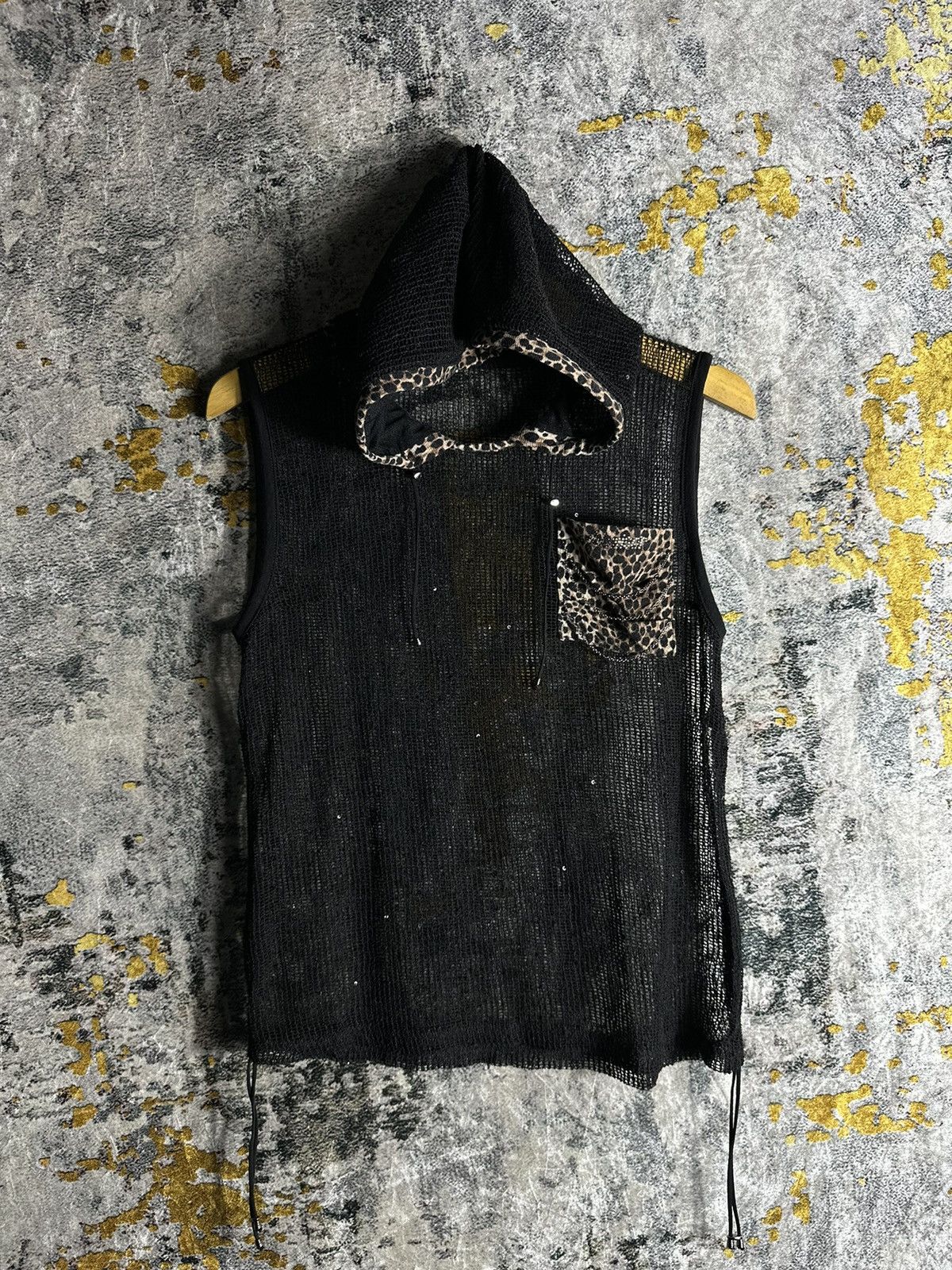 Japanese Brand × Vintage IF SIX WAS NINE LGB STYLE MESH LEOPARD HOODIE WITH POCKET Size US S / EU 44-46 / 1 - 2 Thumbnail