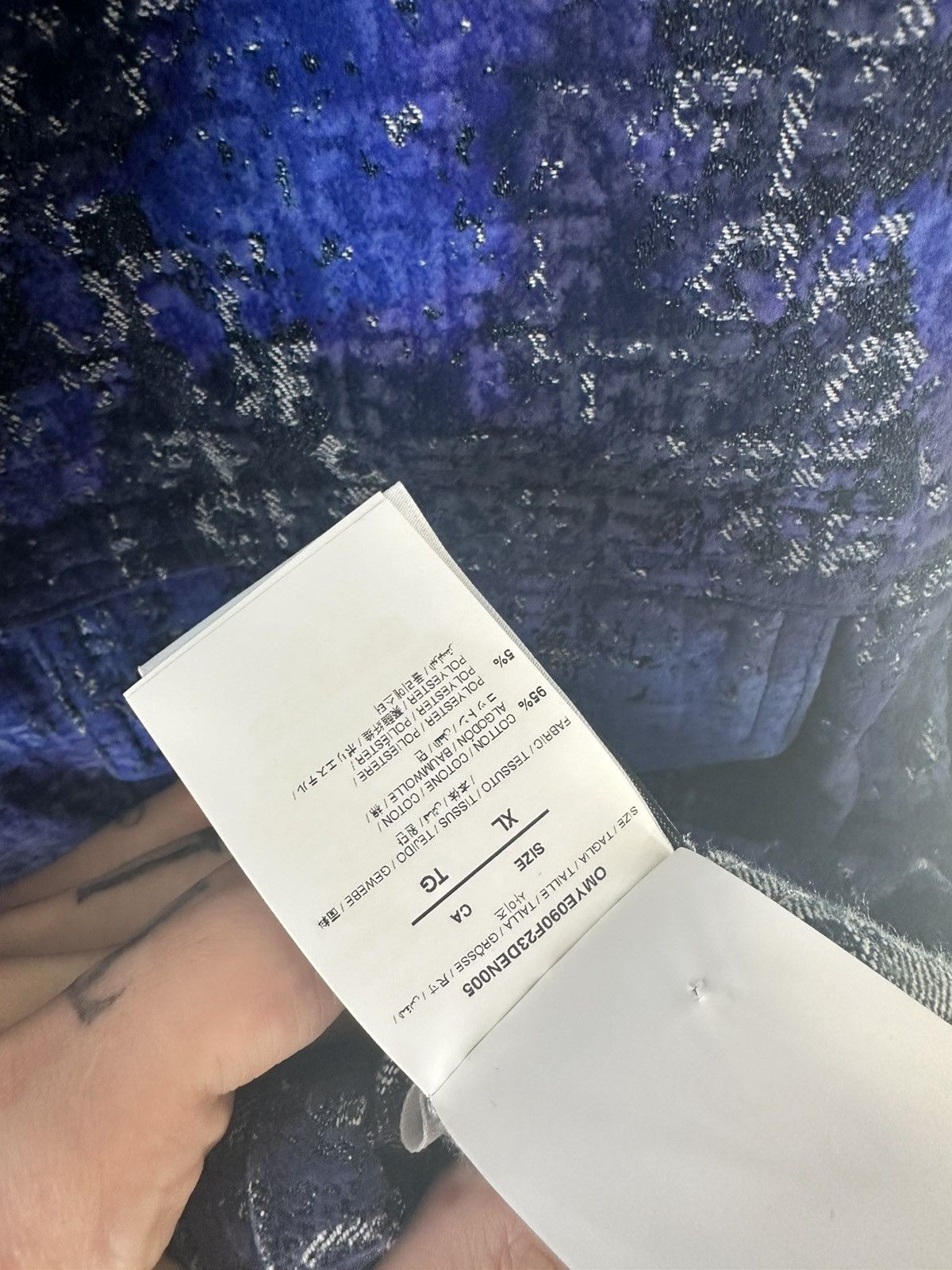 Off-White OFF-WHITE VELVET BUTTON DOWN JACKET Size US XL / EU 56 / 4 - 7 Thumbnail
