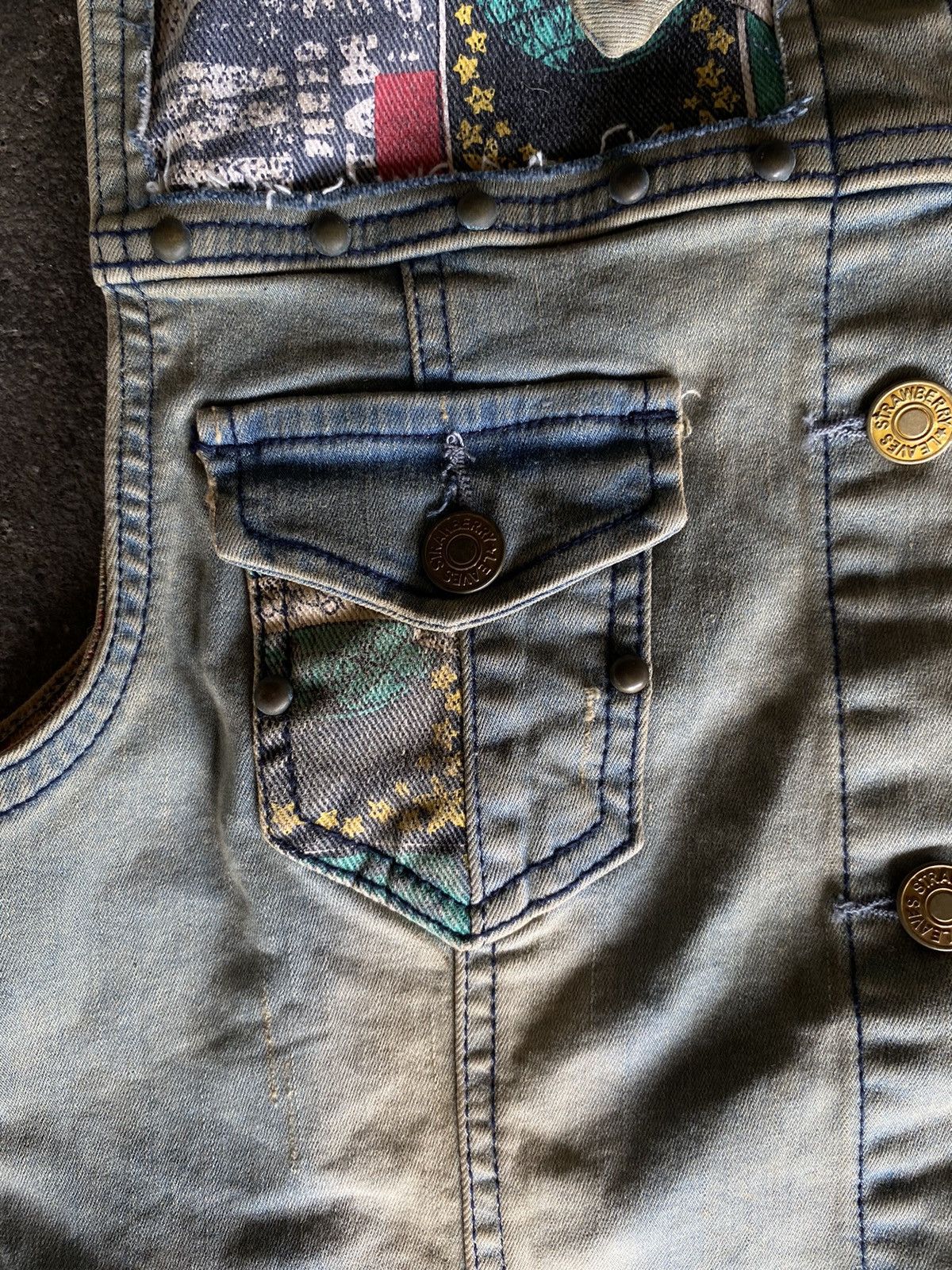 If Six Was Nine YEOMIGO PUNK DENIM VEST JACKET Size US S / EU 44-46 / 1 - 4 Thumbnail