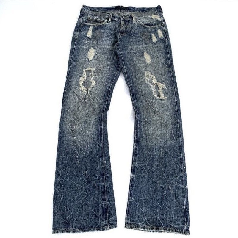 パンツ LAGUST Glitter coated denim If Six Was Nine × Japanese Brand × Tornado Mart LAGUST Painted