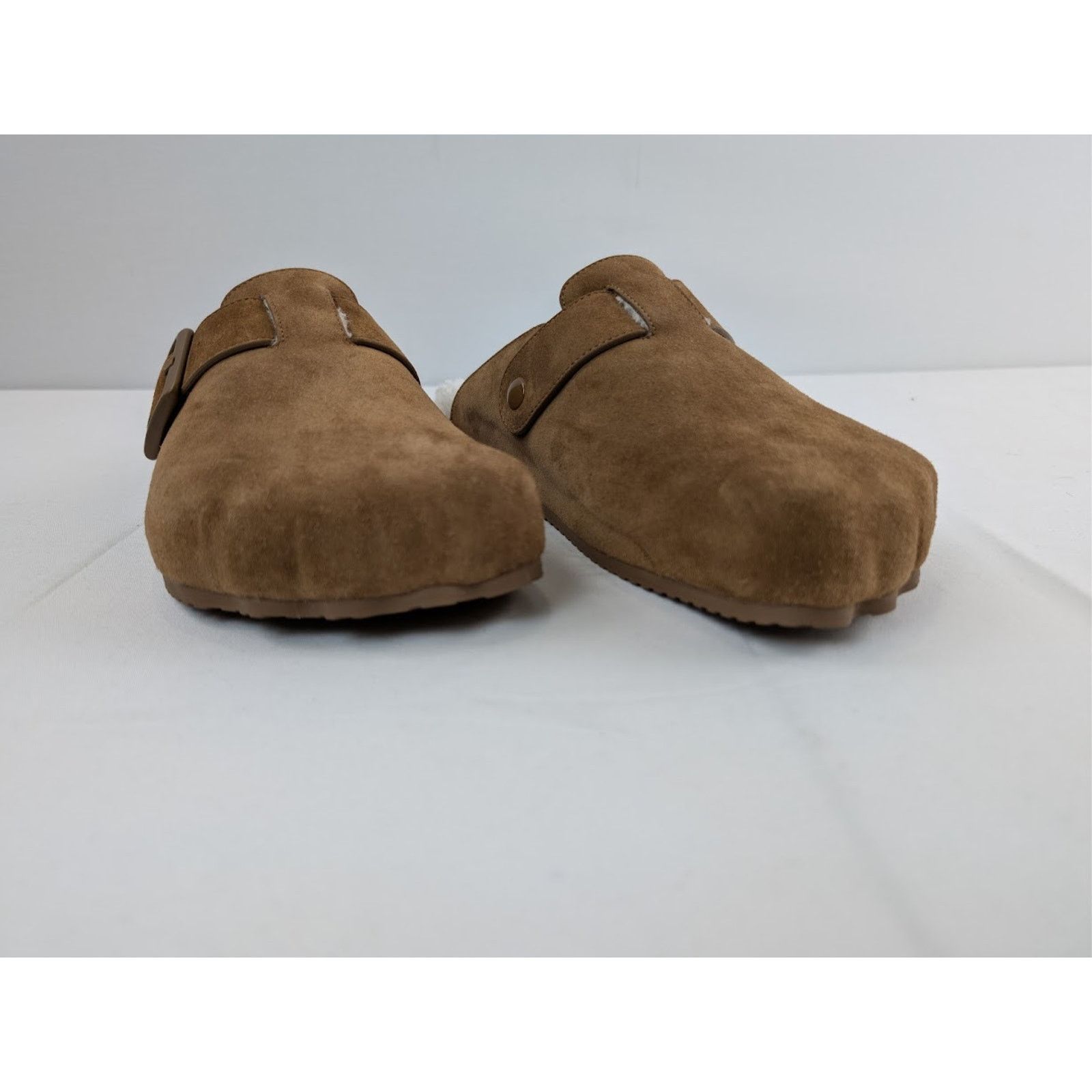 Balenciaga o1rshd1 Suede Shearling Sunday Mules in Beige/Off White Size US 9 / EU 42 - 5 Thumbnail