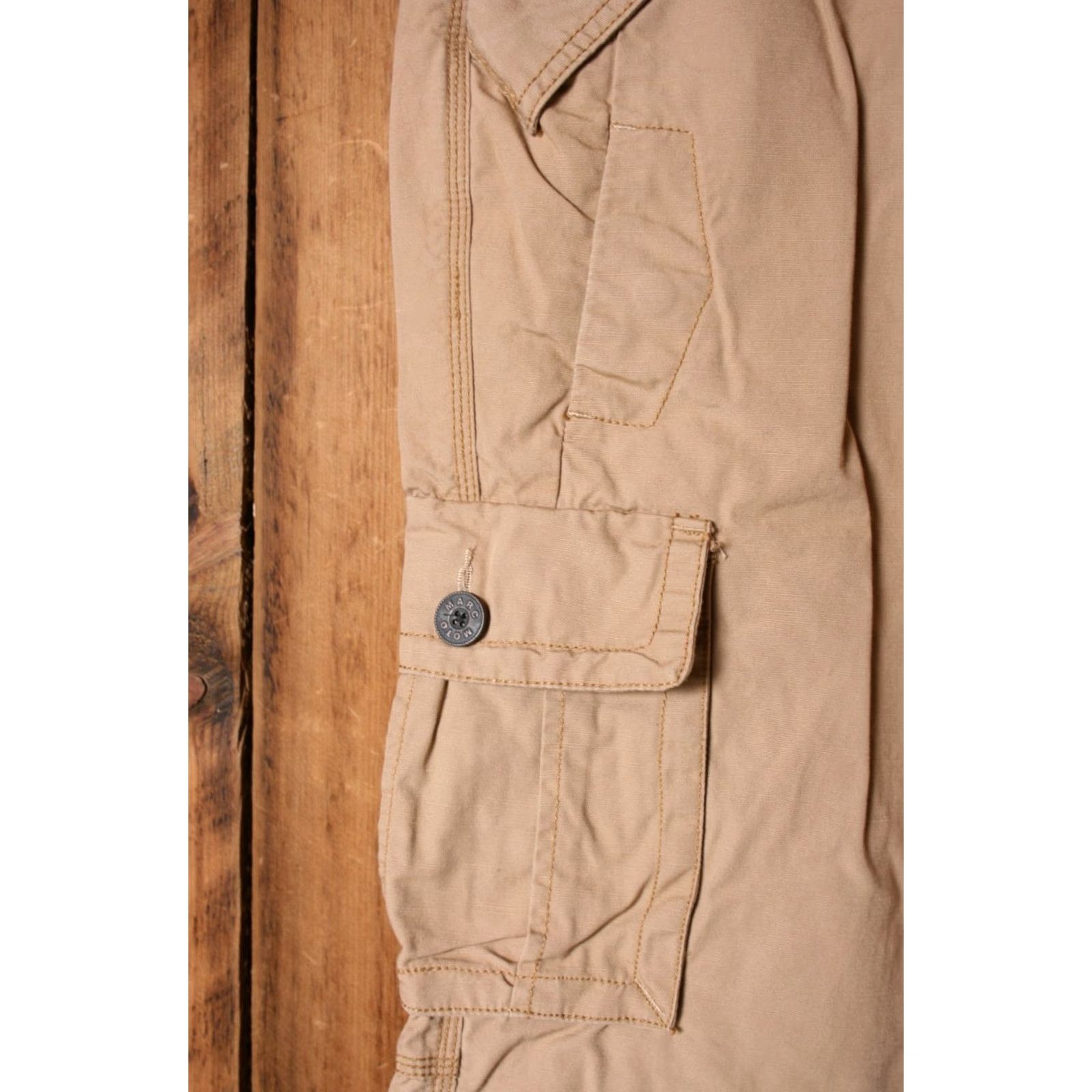 Andrew Marc MARC MOTO by Andrew Marc Aaron Khaki Cargo Pants Men 36x34 Beige Cotton Cargo Pants Mens Navy? Size US 35 - 3 Thumbnail