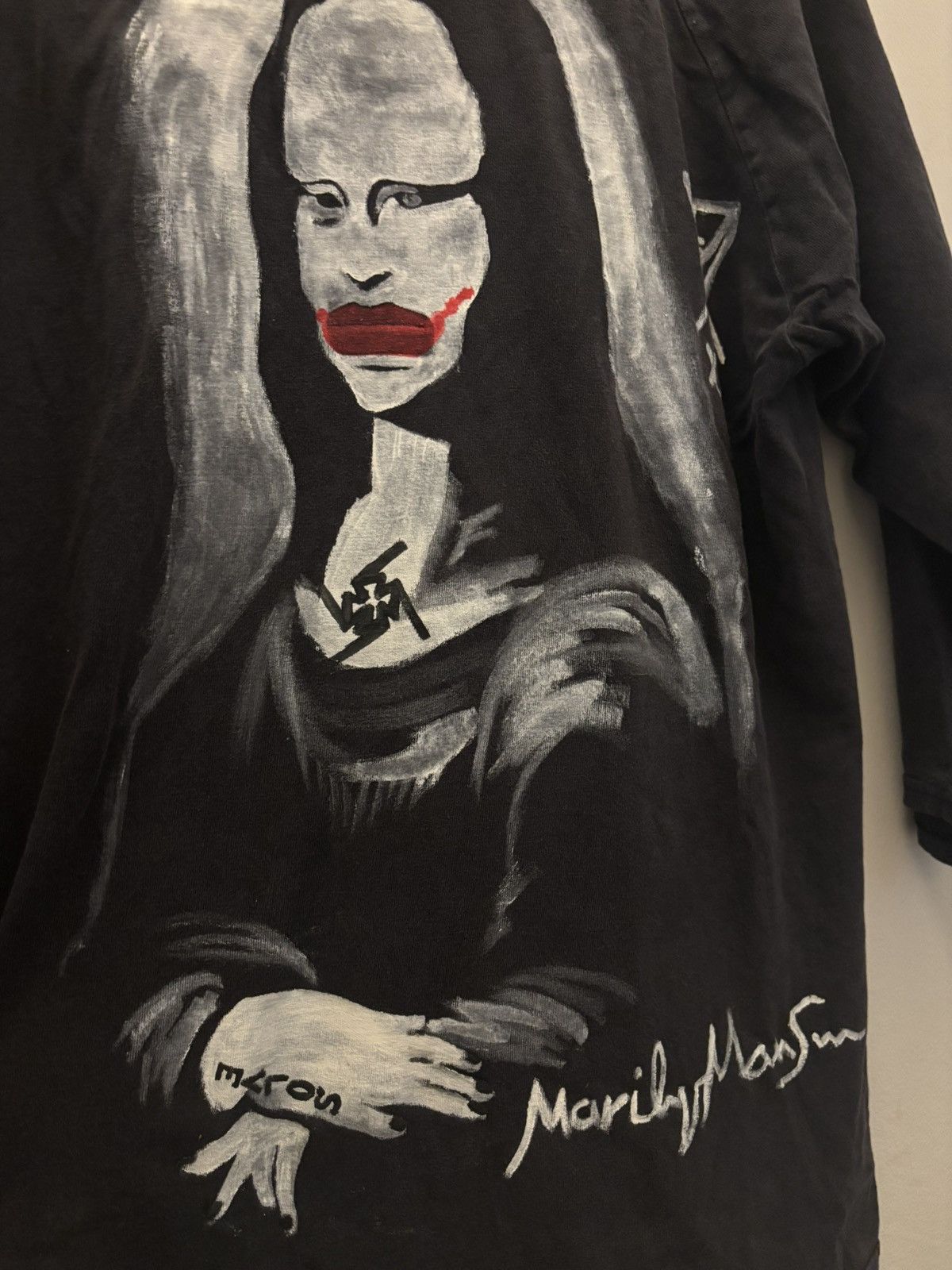 Japanese Brand Marilyn Manson x potrait Monalisa Arts Size US L / EU 52-54 / 3 - 2 Thumbnail