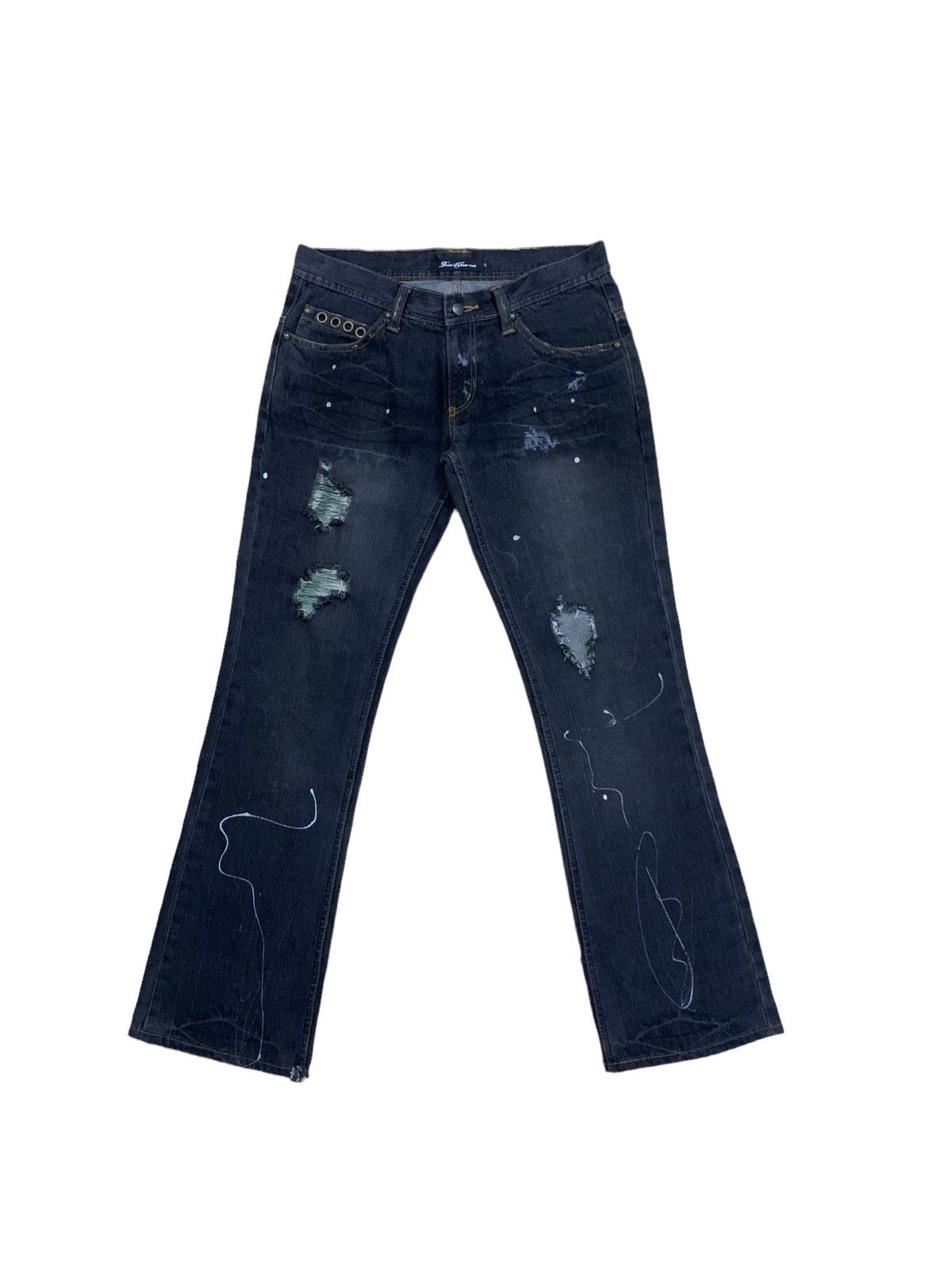 image of If Six Was Nine x Seditionaries Vintage Japanese Root Free Distress Jeans in Black, Men's (Size 32)