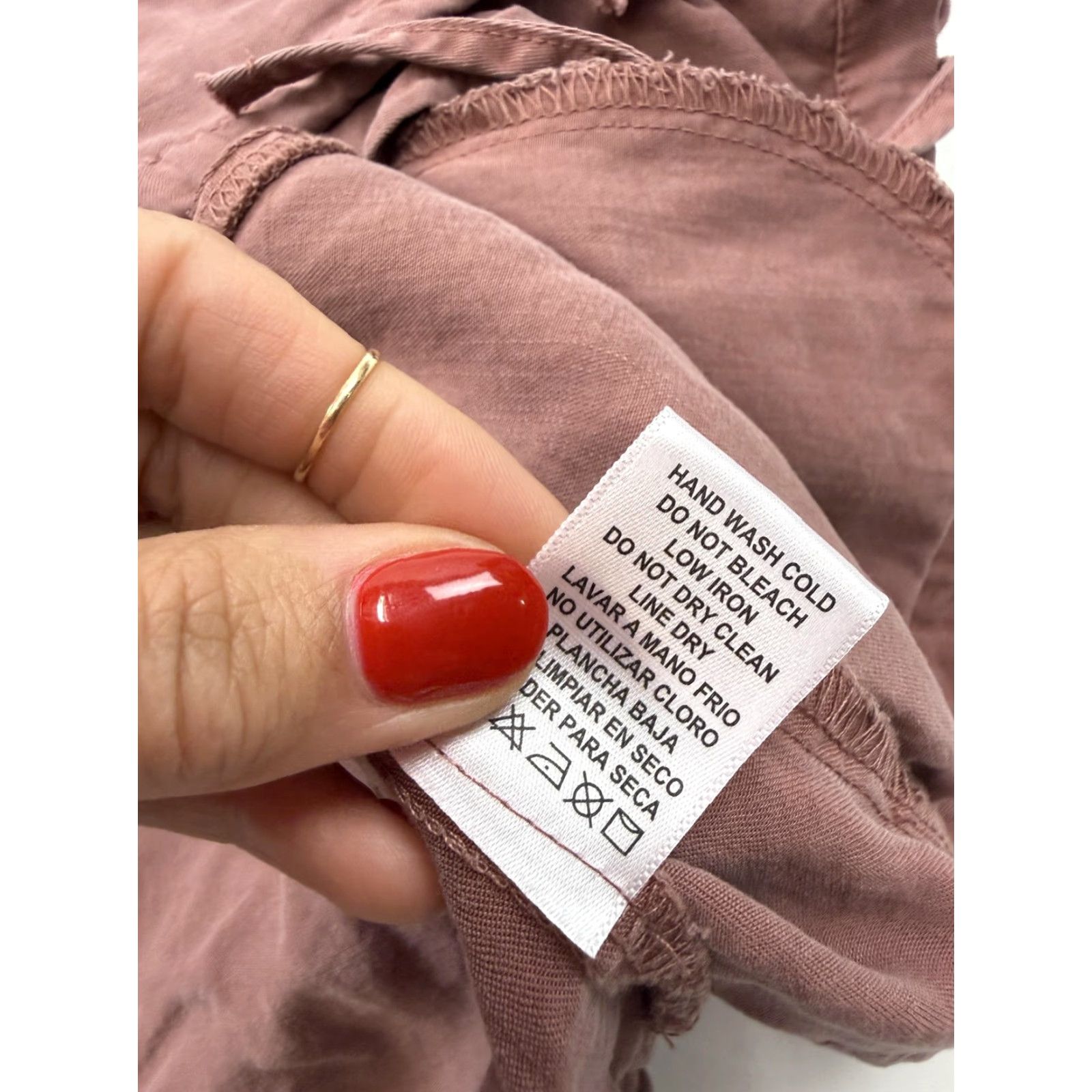 Vintage Bécool Jacket Womens Medium Pink Tencel Utility Military Snap Front Pockets Size M / US 6-8 / IT 42-44 - 6 Thumbnail