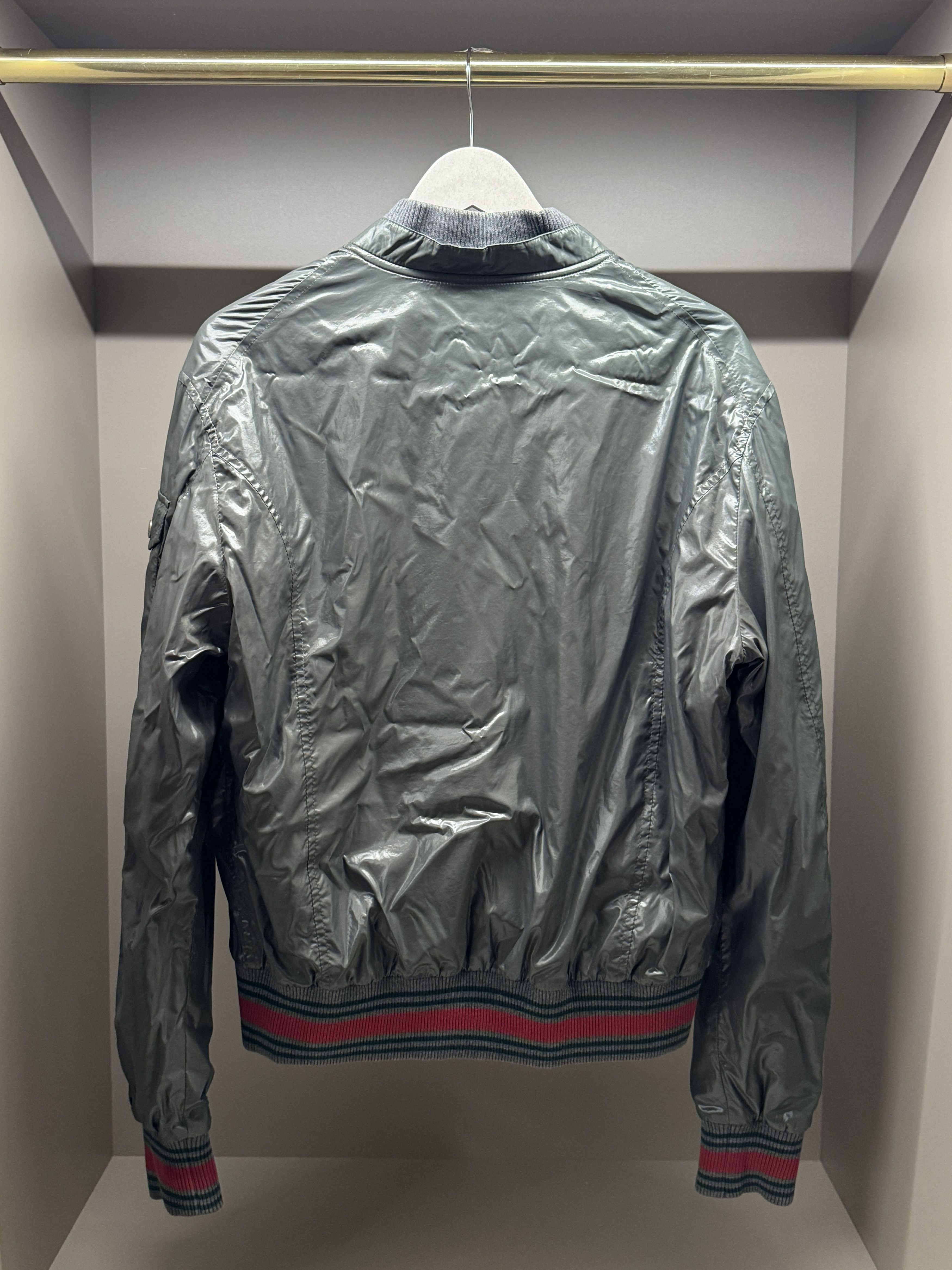 Gucci Gucci metallic khaki bomber jacket Size US L / EU 52-54 / 3 - 2 Thumbnail