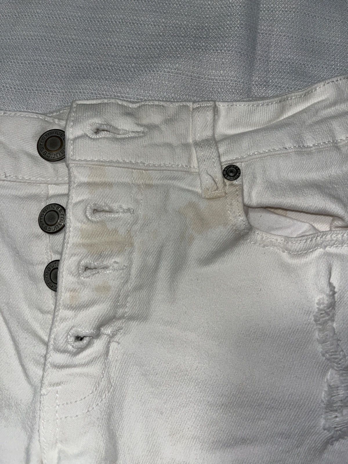 Other Women's High Rise White Jean Shorts Size 26" / US 2 / IT 38 - 5 Thumbnail