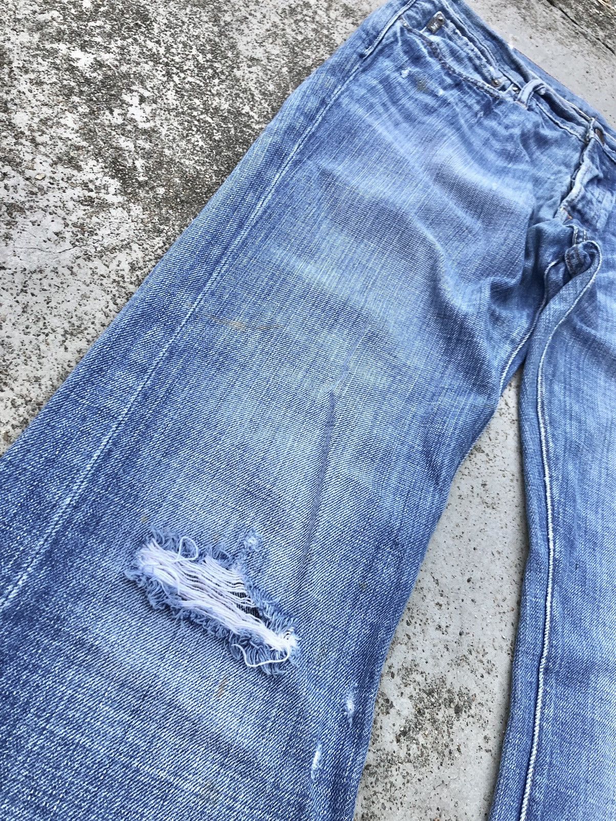 Abercrombie & Fitch FLARED A&F WASHED BLUE DENIM Size US 34 / EU 50 - 8 Thumbnail