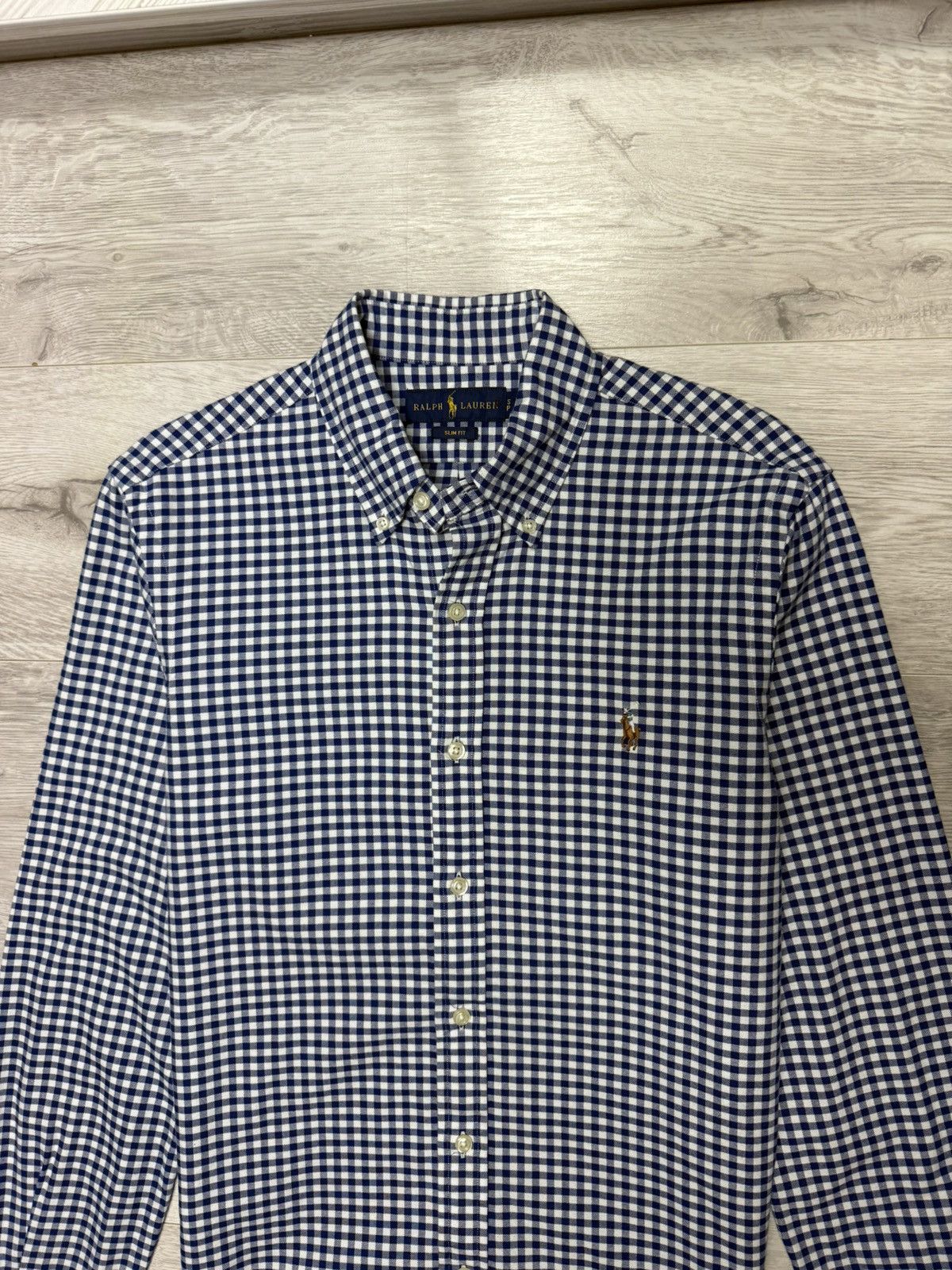 Polo Ralph Lauren Polo Ralph Lauren Blue White Gingham Check Button Down Shirt Size US S / EU 44-46 / 1 - 4 Thumbnail
