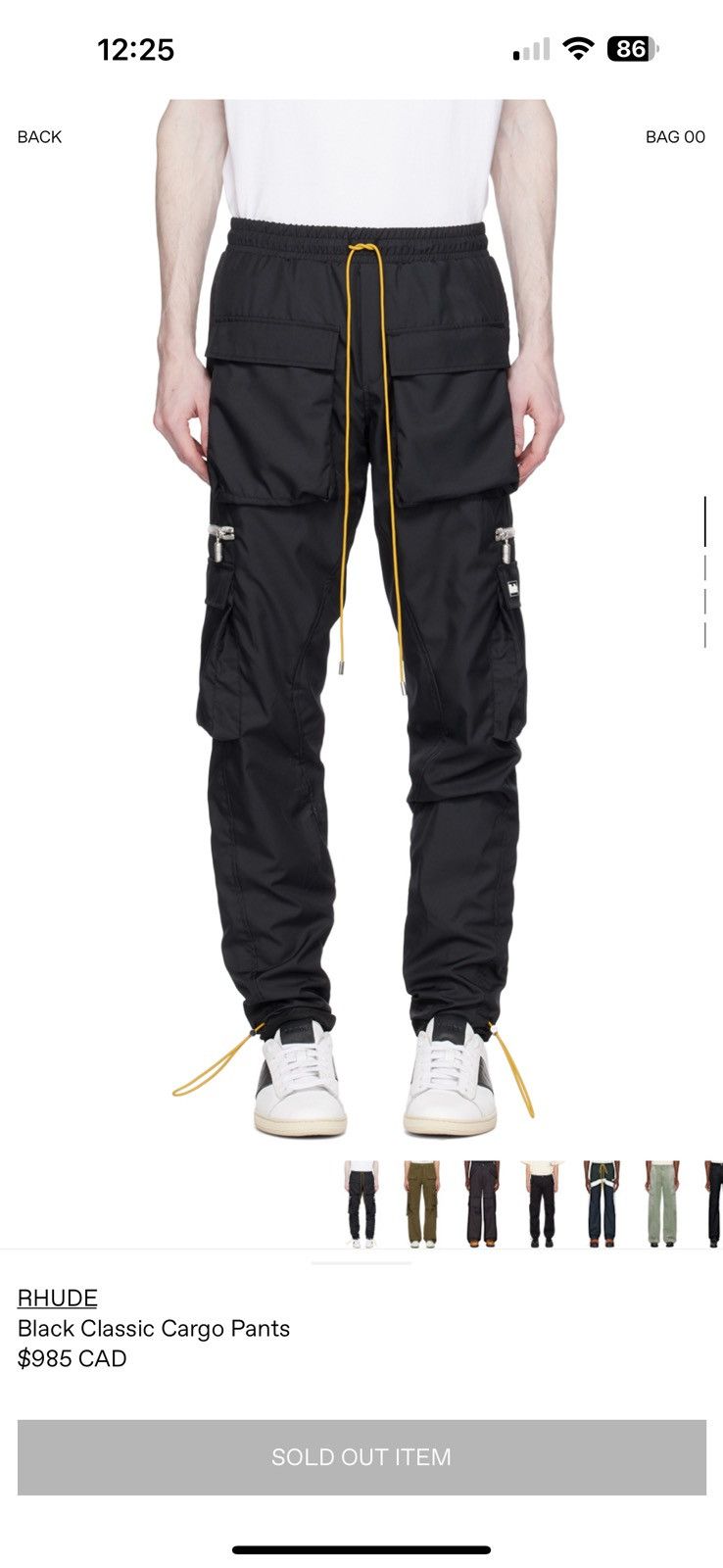 Rhude Rhode classic cargo pant Size US 27 - 1 Thumbnail