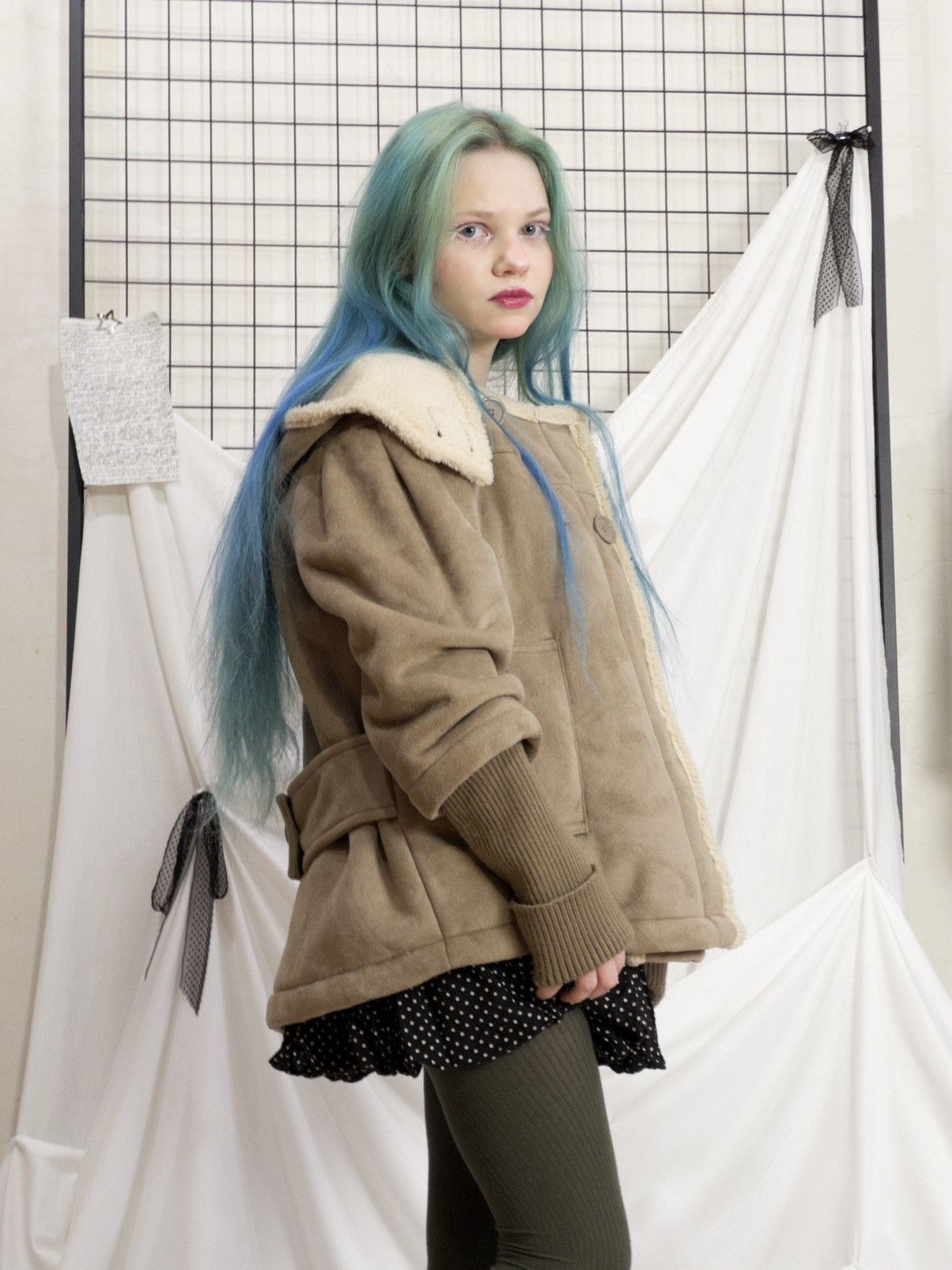 Vintage Faux shearling hooded coat in beige mori kei softcore Size M / US 6-8 / IT 42-44 - 5 Thumbnail