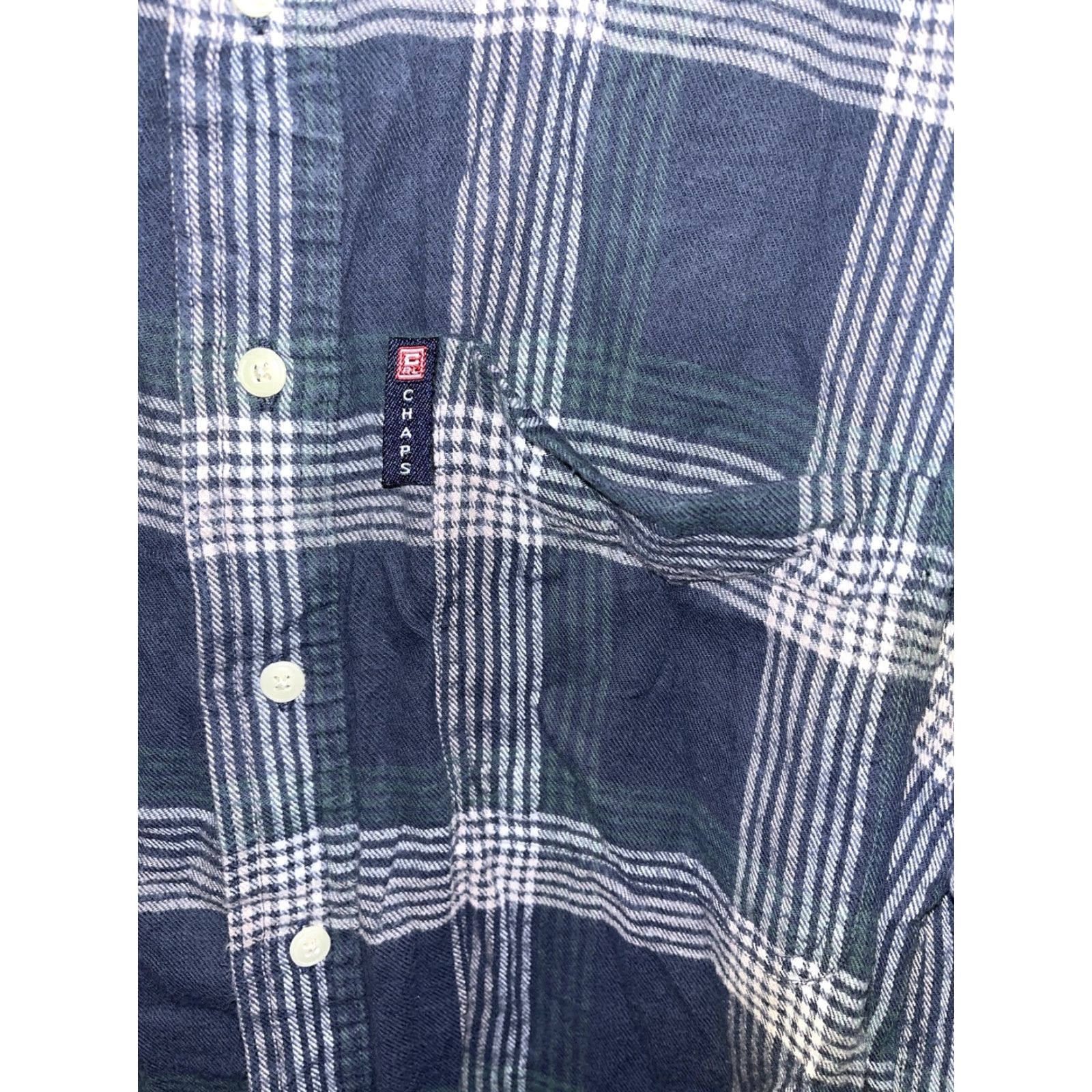Chaps VINTAGE Ralph Lauren Chaps Men’s Flannel Shirt Adult Medium Blue Green White Plaid Casual All Seasons 90s Size US M / EU 48-50 / 2 - 2 Thumbnail