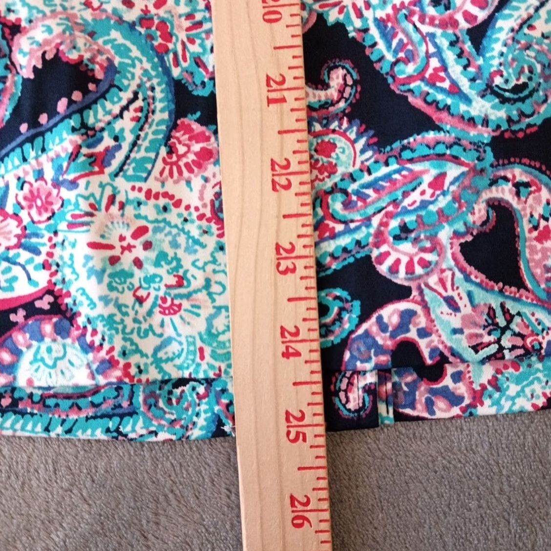Talbots Talbots Skirt Women Plus 18W Knee Length Paisley Blue Pink Slit Elastic Waist Pencil Size 40" / US 18 - 4 Thumbnail