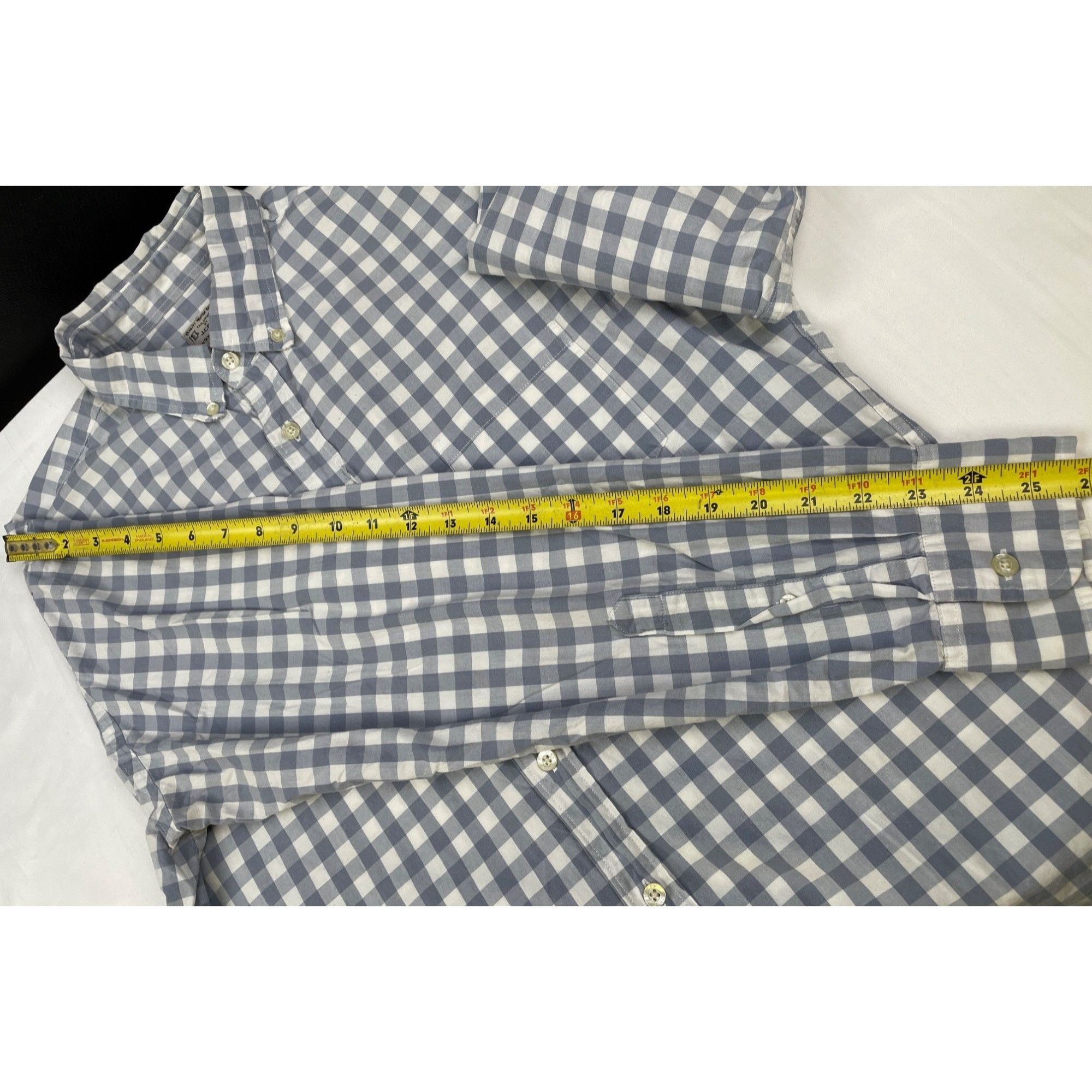 Other J Crew Men's Blue/White Checkered Button up/Long Sleeve Shir Size US L / EU 52-54 / 3 - 6 Thumbnail
