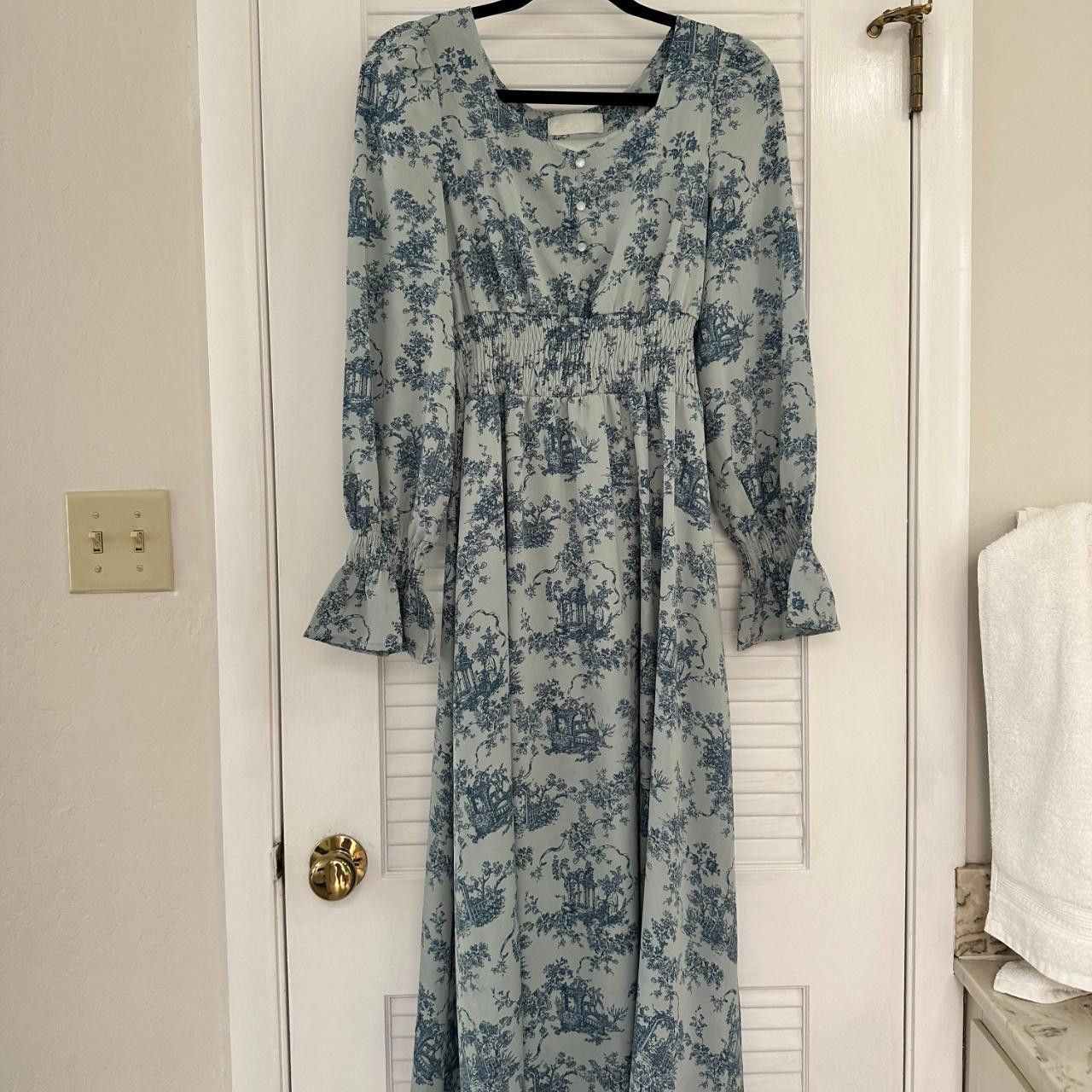 Designer Abc Une Face Light Blue Midi Dress Size ONE SIZE - 1 Thumbnail
