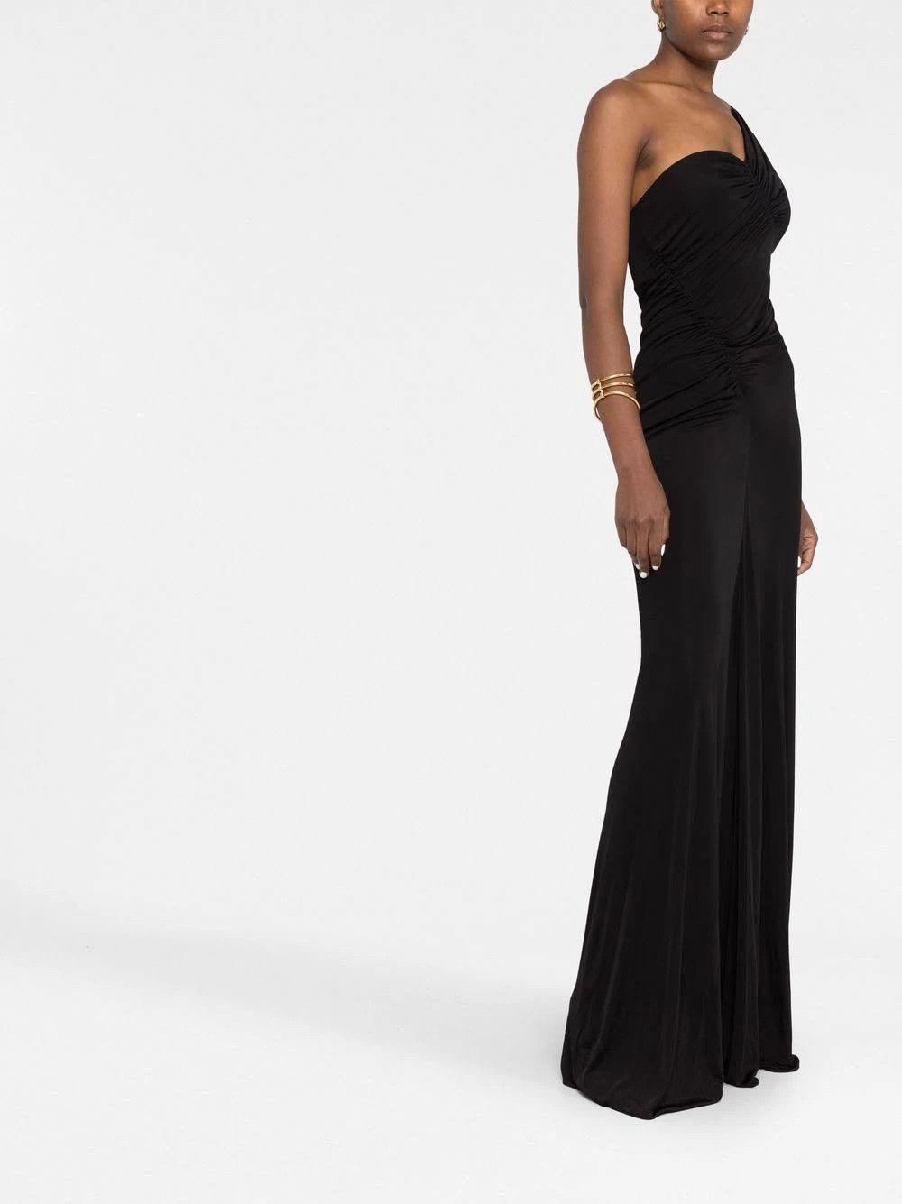 Saint Laurent Paris o1bcso1str1124 Maxi Dress in Black Size XL / US 12-14 / IT 48-50 - 2 Thumbnail