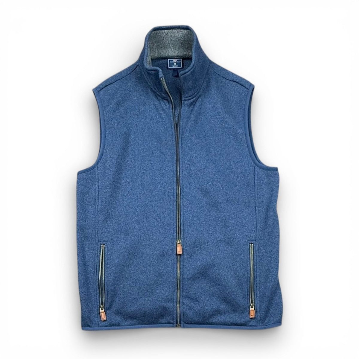 Vineyard Vines Vineyard Vines Blue Full Zip Vest Standup Collar Size Medium Size US M / EU 48-50 / 2 - 3 Thumbnail