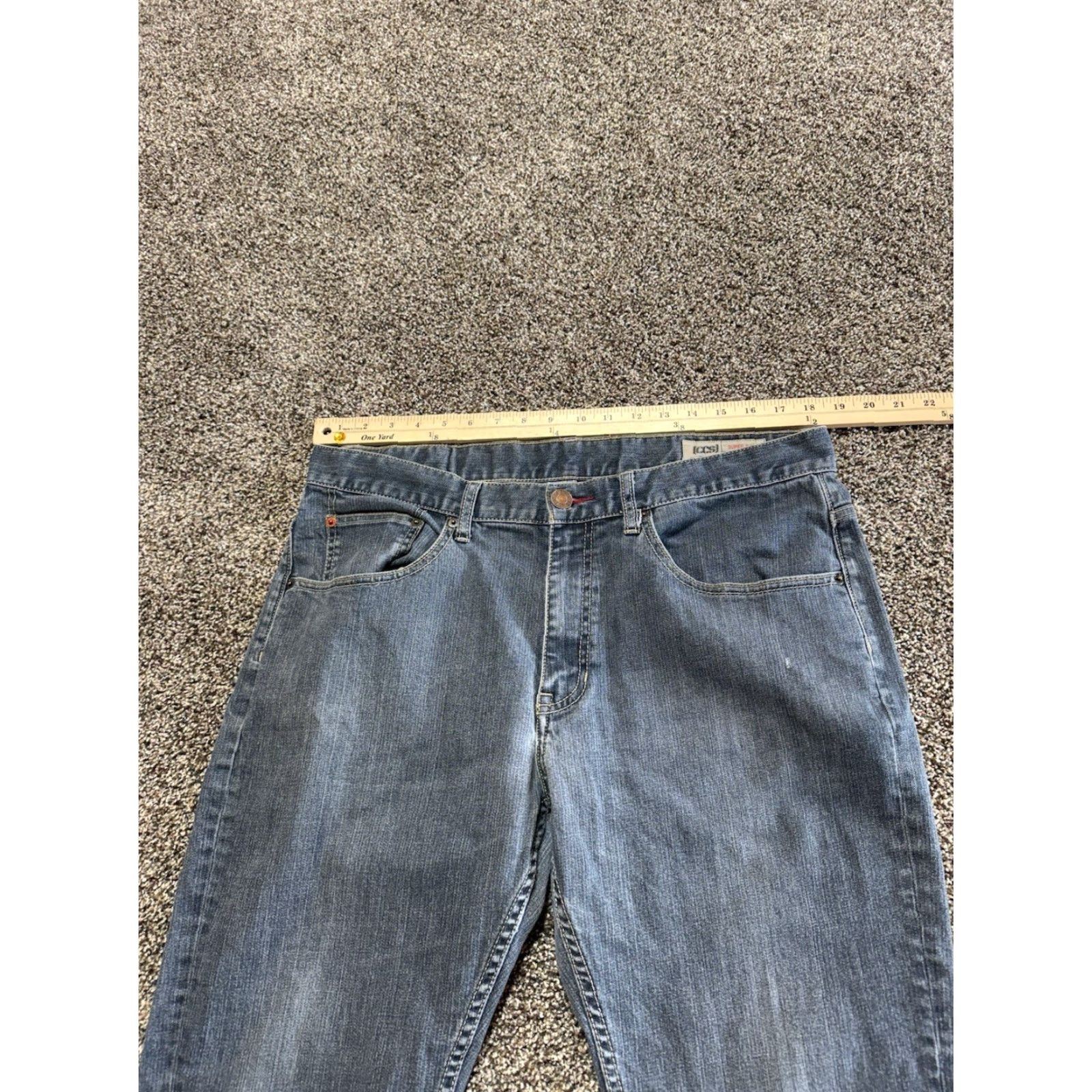 Denime CCS Men Jeans Size 36 Blue Denim 36X32 Super Skinny 100% Cotton Jeans Slim 32 Inseam Mens Size US 36 / EU 52 - 6 Thumbnail