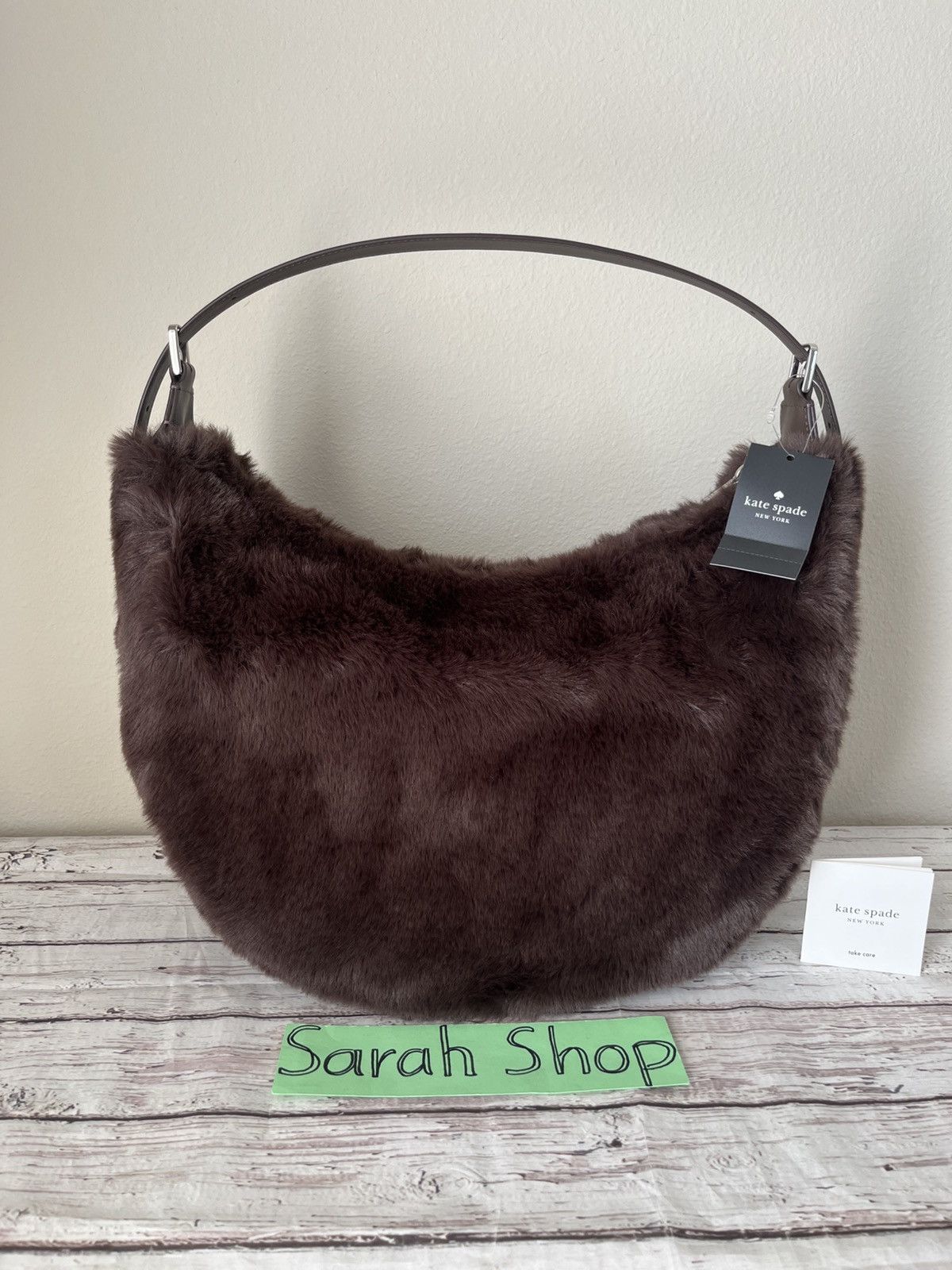 Kate Spade Kate Spade Nova Faux Fur Large Crescent Shoulder Bag Size ONE SIZE - 2 Thumbnail