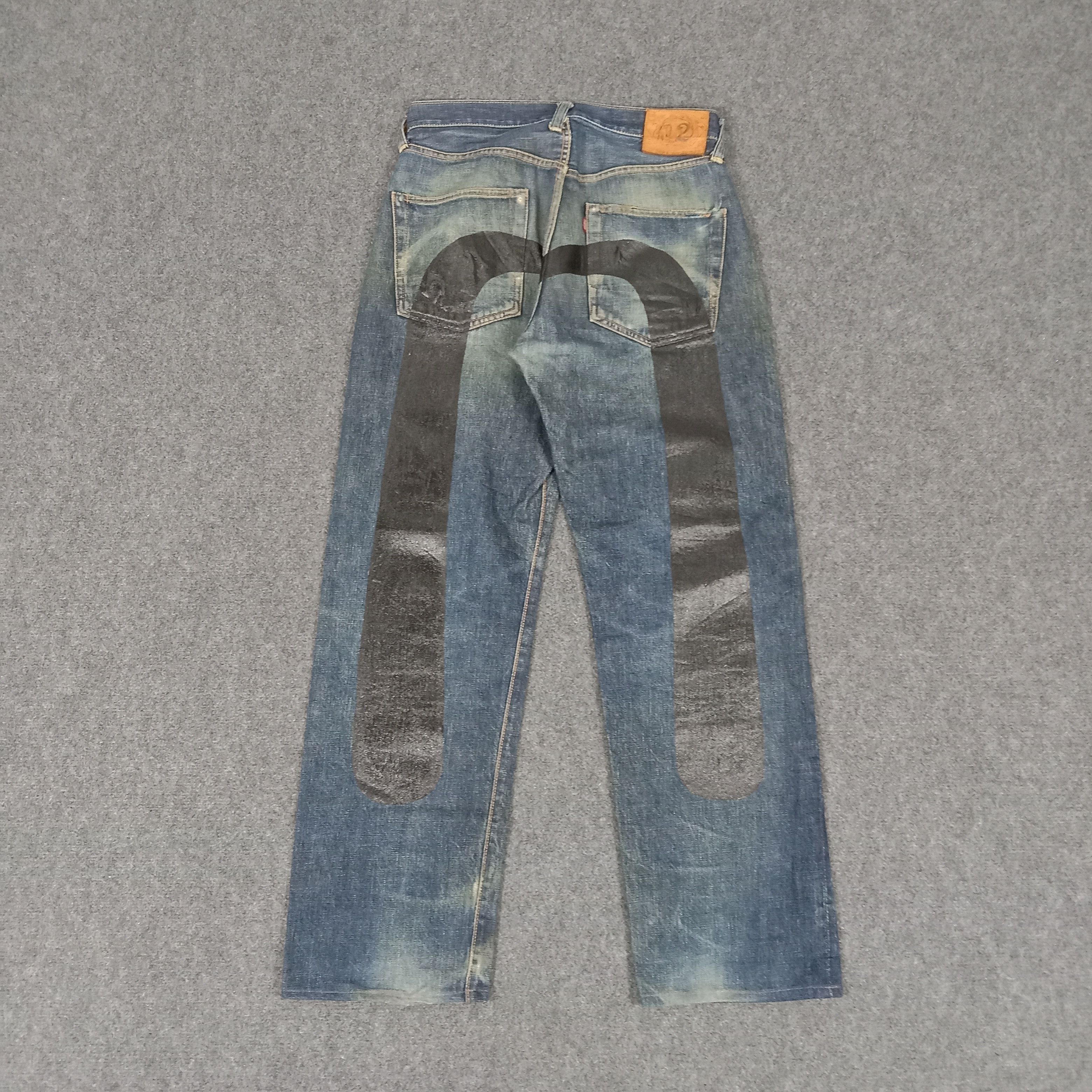 Japanese Brand × Vintage Evis Japanese Brand Daicock Custom Art Denim Jeans Size US 29 - 1 Thumbnail