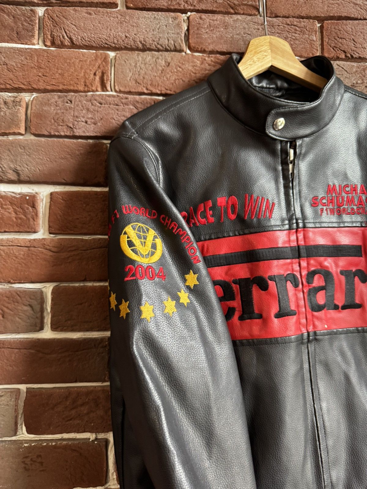 Vintage Ferrari Faux Leather Racing Formula One Rare Hype Jacket Size US S / EU 44-46 / 1 - 10 Thumbnail