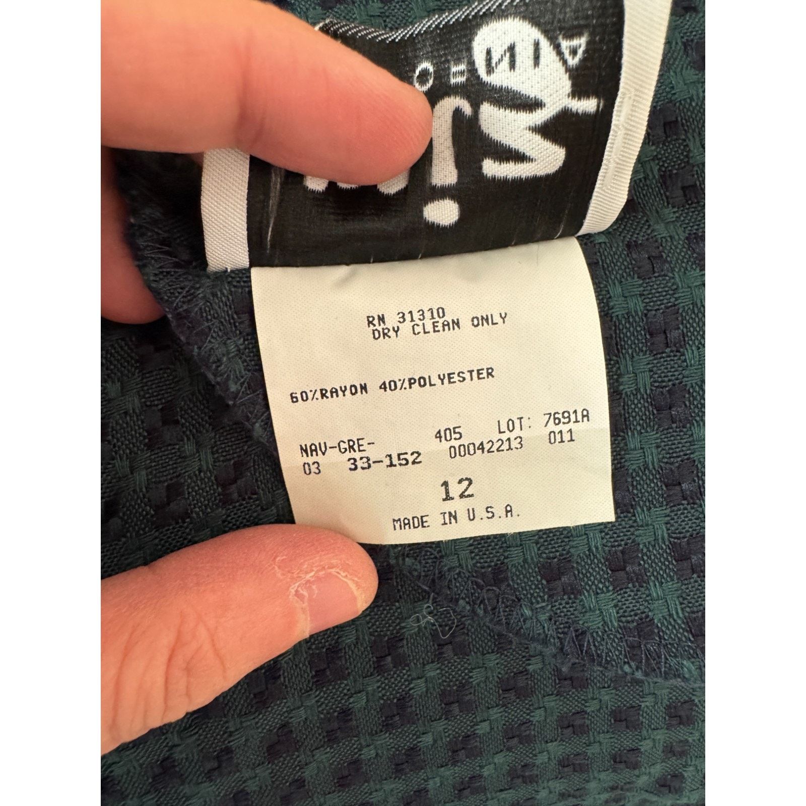 Other Miz California Green Navy Plaid Vintage Womens 12 Midi Size XL / US 12-14 / IT 48-50 - 11 Thumbnail