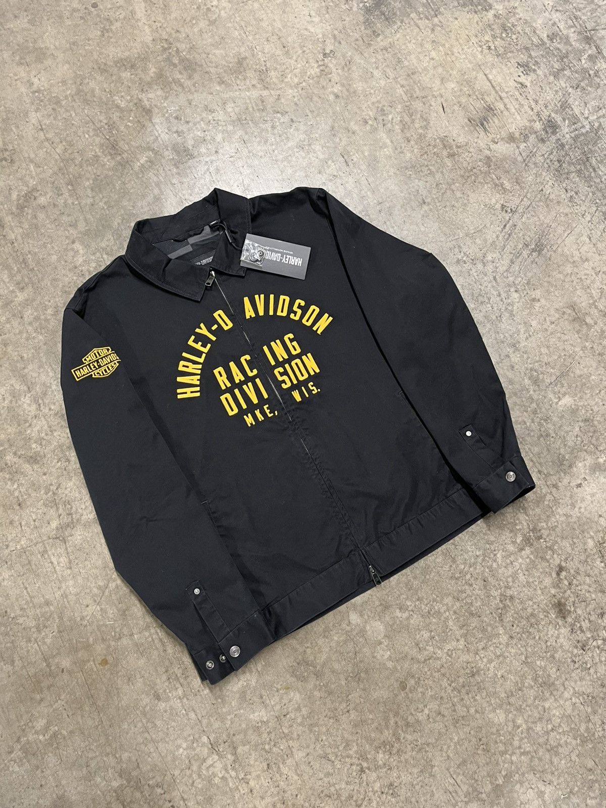 Harley Davidson × Vintage Harley Davidson jacket zip up cropped fit rare hype biker Size US XL / EU 56 / 4 - 3 Thumbnail