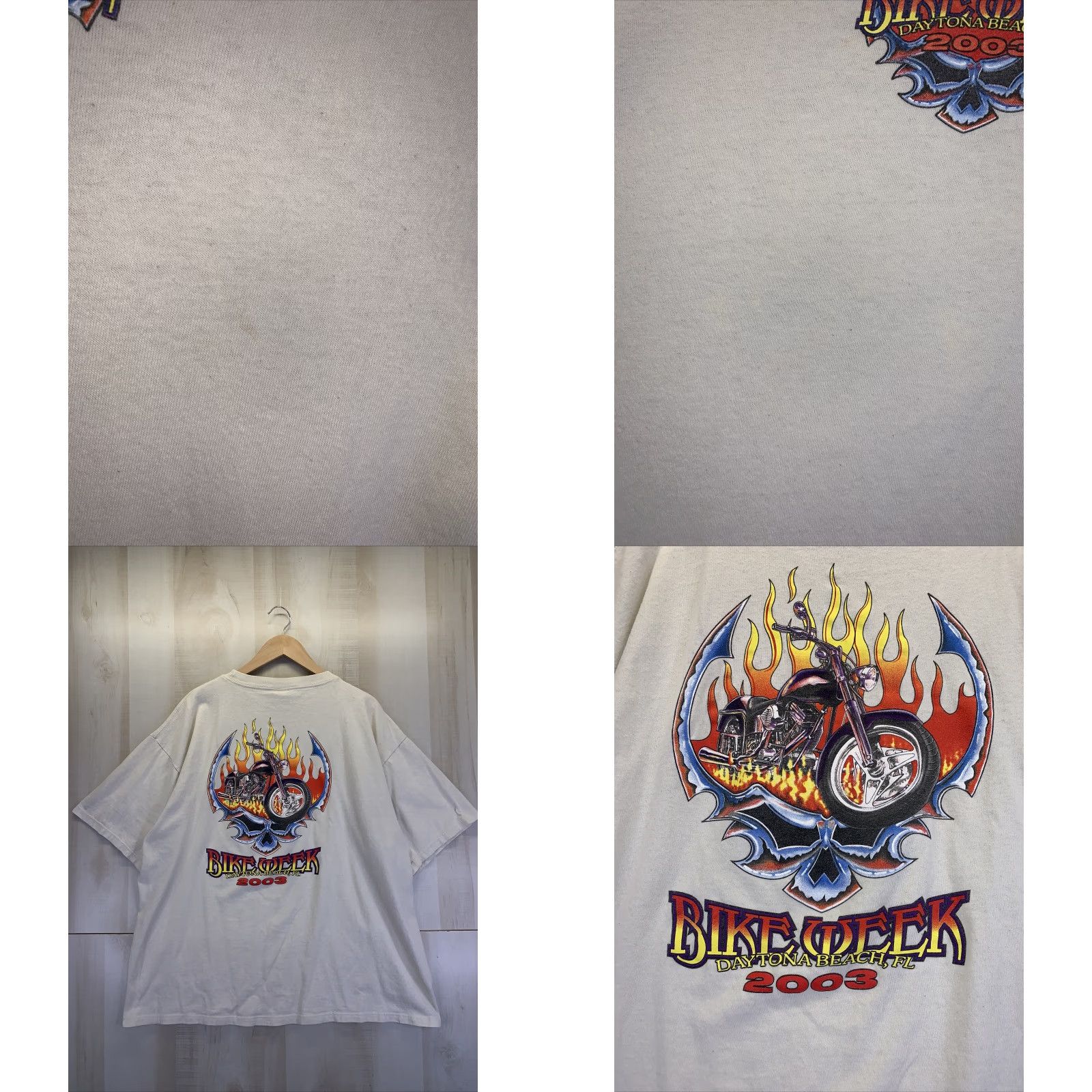 Vintage VINTAGE Daytona Bike Florida Bike Week Mens Beige Graphic Shirt 2XL-8482 Size US XXL / EU 58 / 5 - 8 Thumbnail