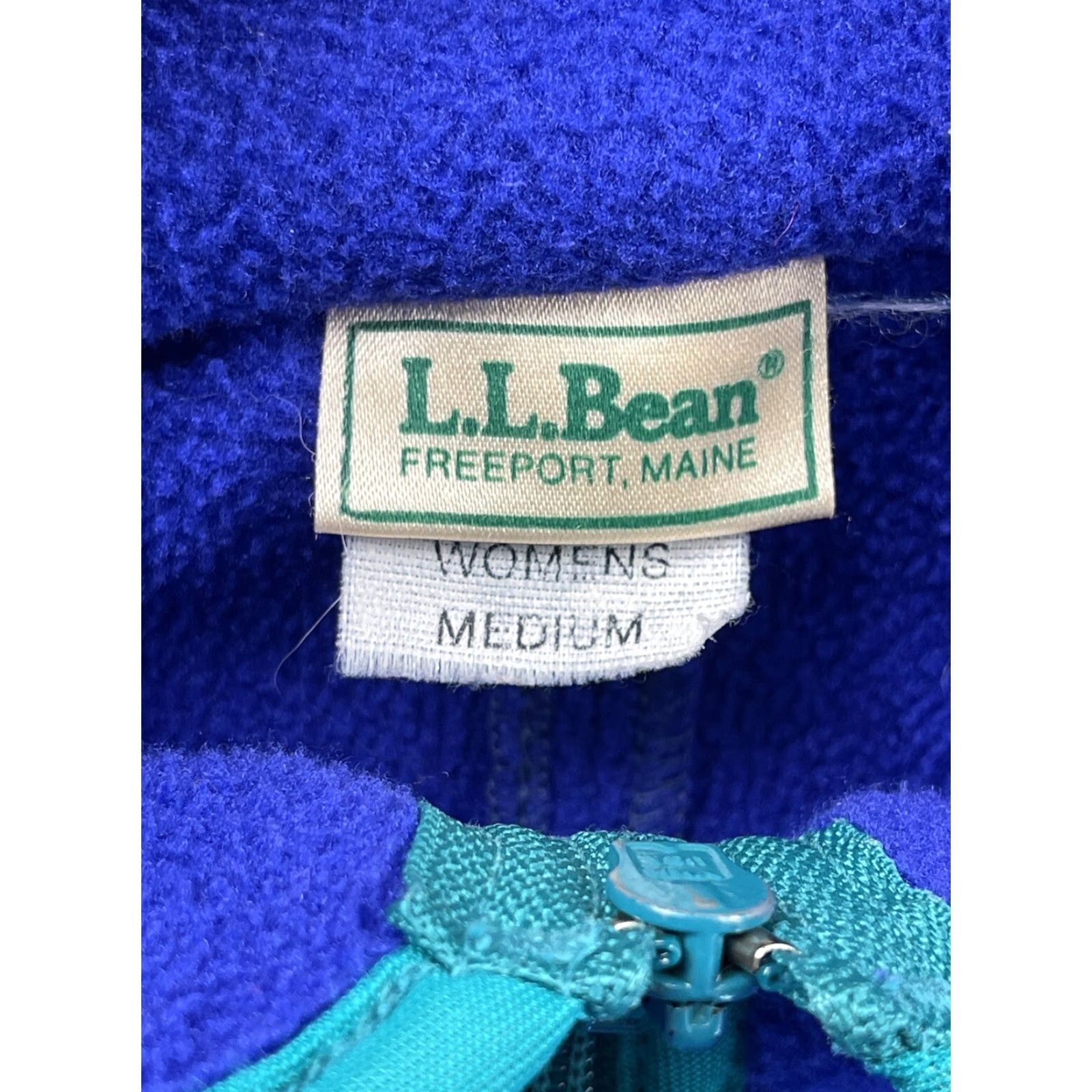 Vintage Vtg LL Bean Jacket 90s Sz M Women’s Fleece Full Zip Made In USA Pockets Gorpcore Blue Jacket Style Fleece Zipped Pockets Size M / US 6-8 / IT 42-44 - 2 Thumbnail
