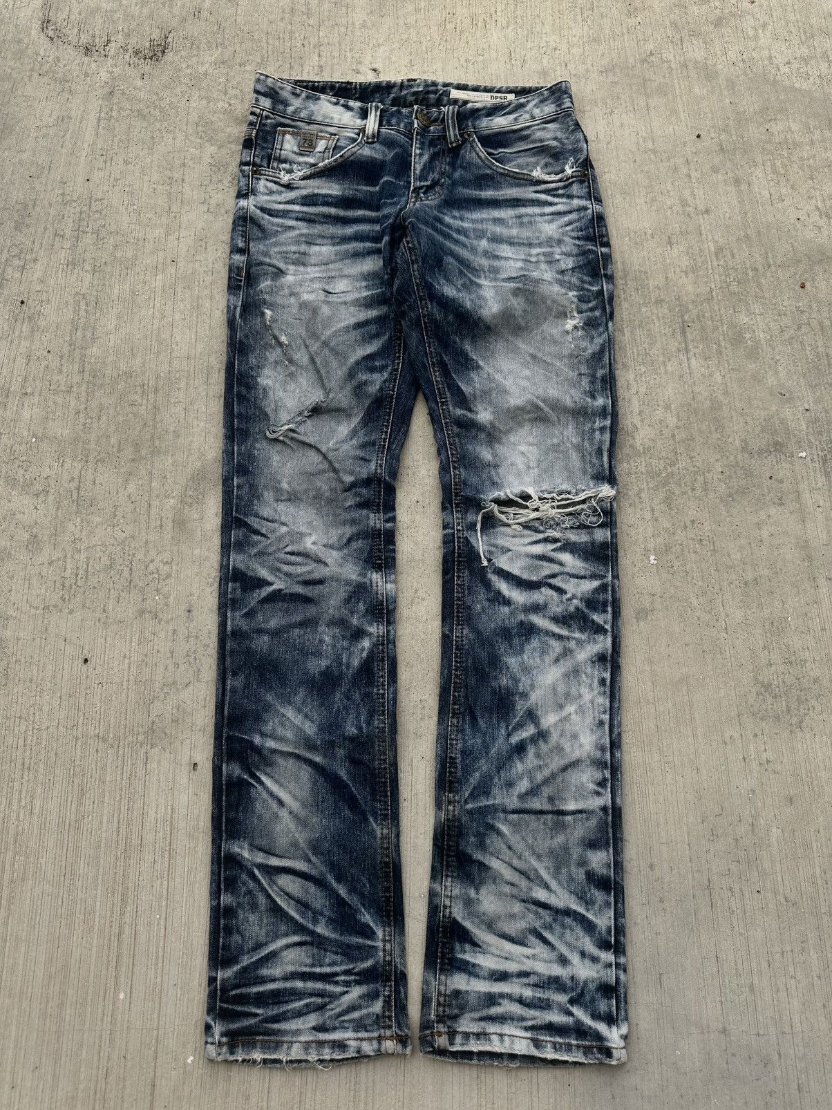 Tornado Mart 2000s DPSR whisker wash distressed jeans Size US 30 / EU 46 - 1 Thumbnail