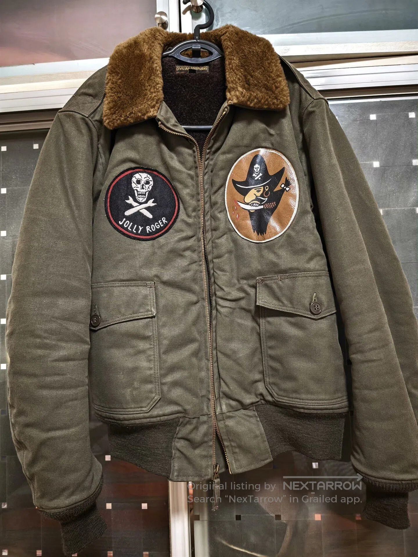 Freewheelers Freewheelers B10 Flight Jacket with Skull Design. Size US XXS / EU 40 - 1 Thumbnail