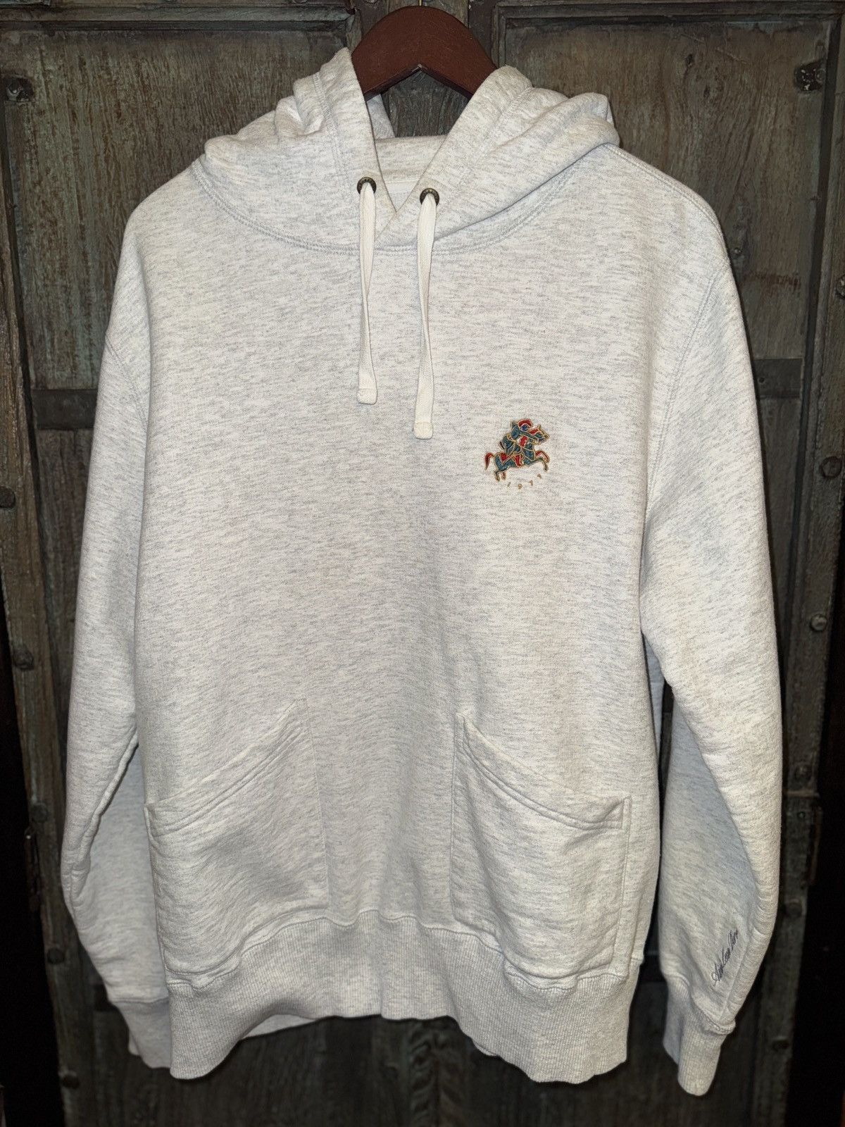 Aime Leon Dore × Drake's Aimé Leon Dore x Drake’s Patch Pocket Hoodie in Silver Mix Size US M / EU 48-50 / 2 - 1 Thumbnail