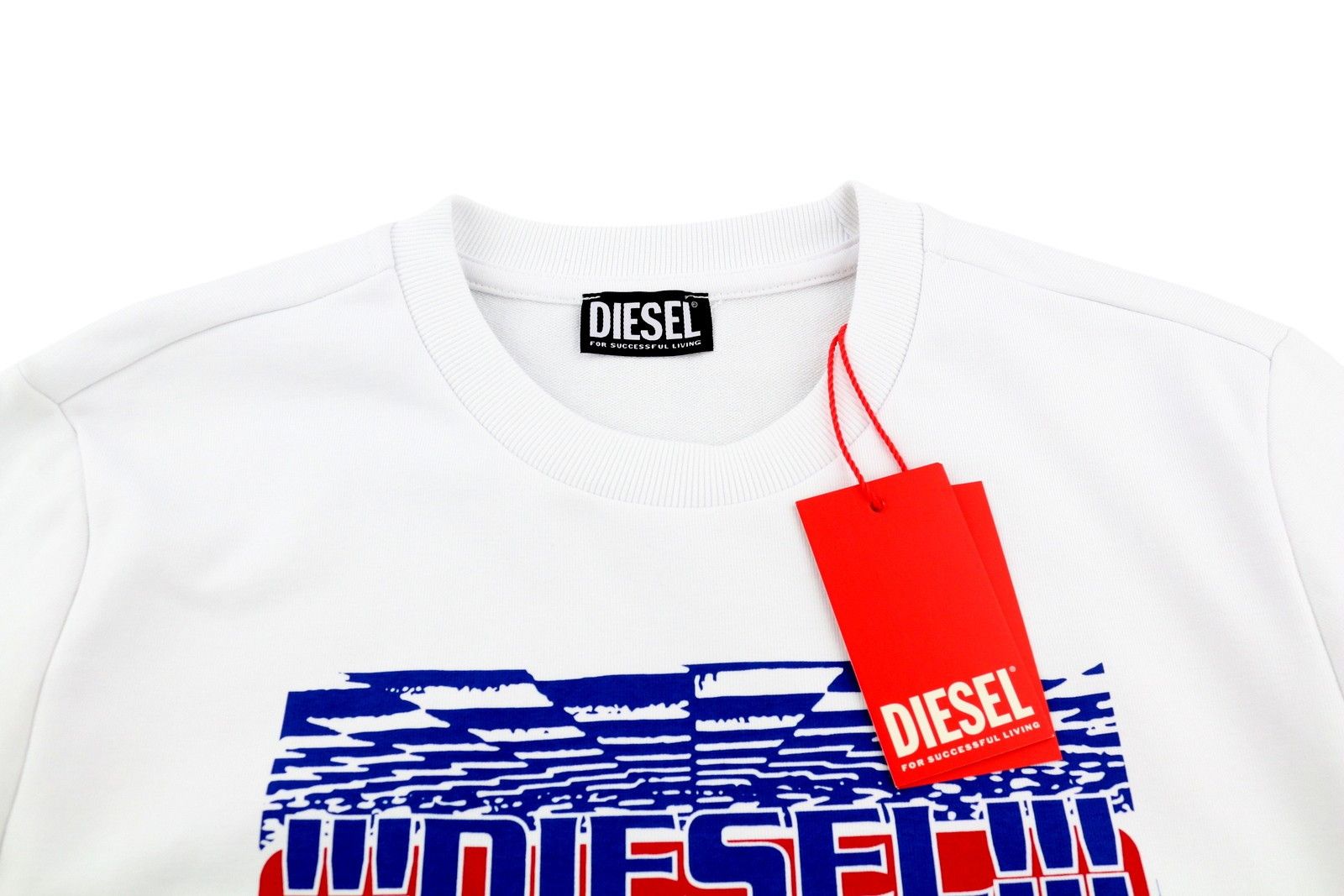 Diesel S-GINN-K28 M White Front Logo Sweatshirt 41024 Size US M / EU 48-50 / 2 - 4 Thumbnail