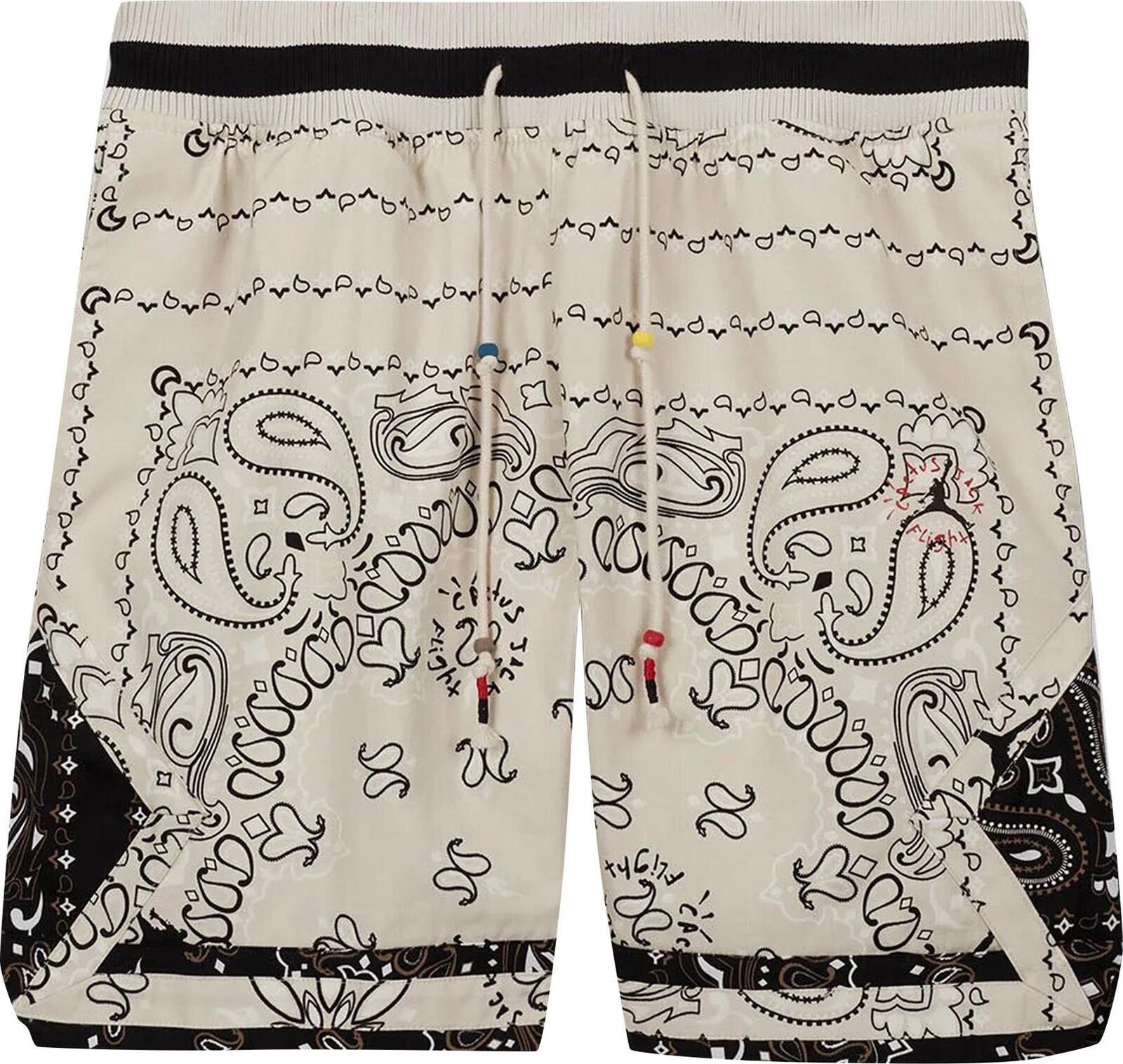 image of Nike x Travis Scott Air Jordan Paisley Orewood Shorts in White, Men's (Size 36)