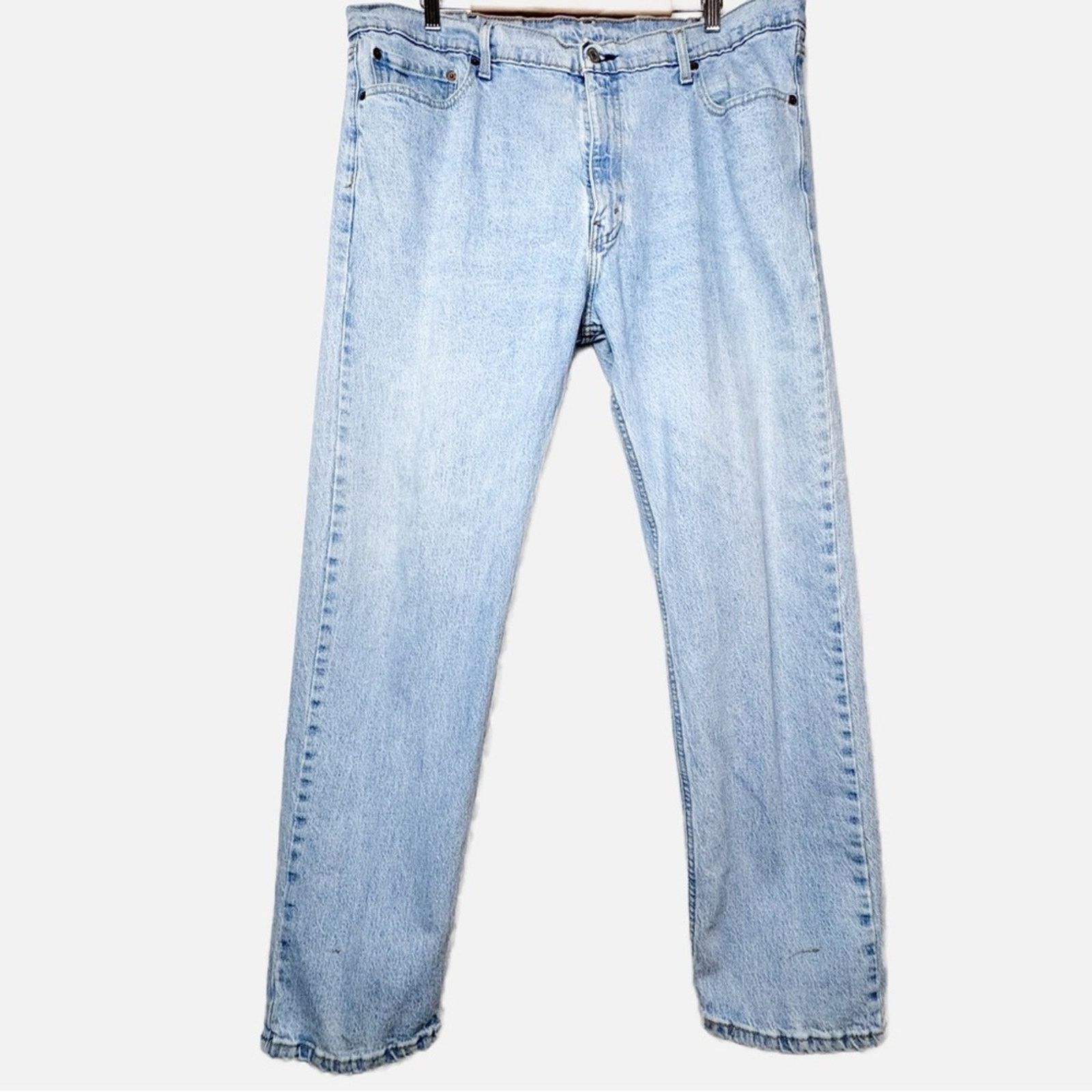 Levi's Levi’s 505 Straight Light Distressed Jeans Men's Size 42x32 Size US 42 / EU 58 - 2 Thumbnail