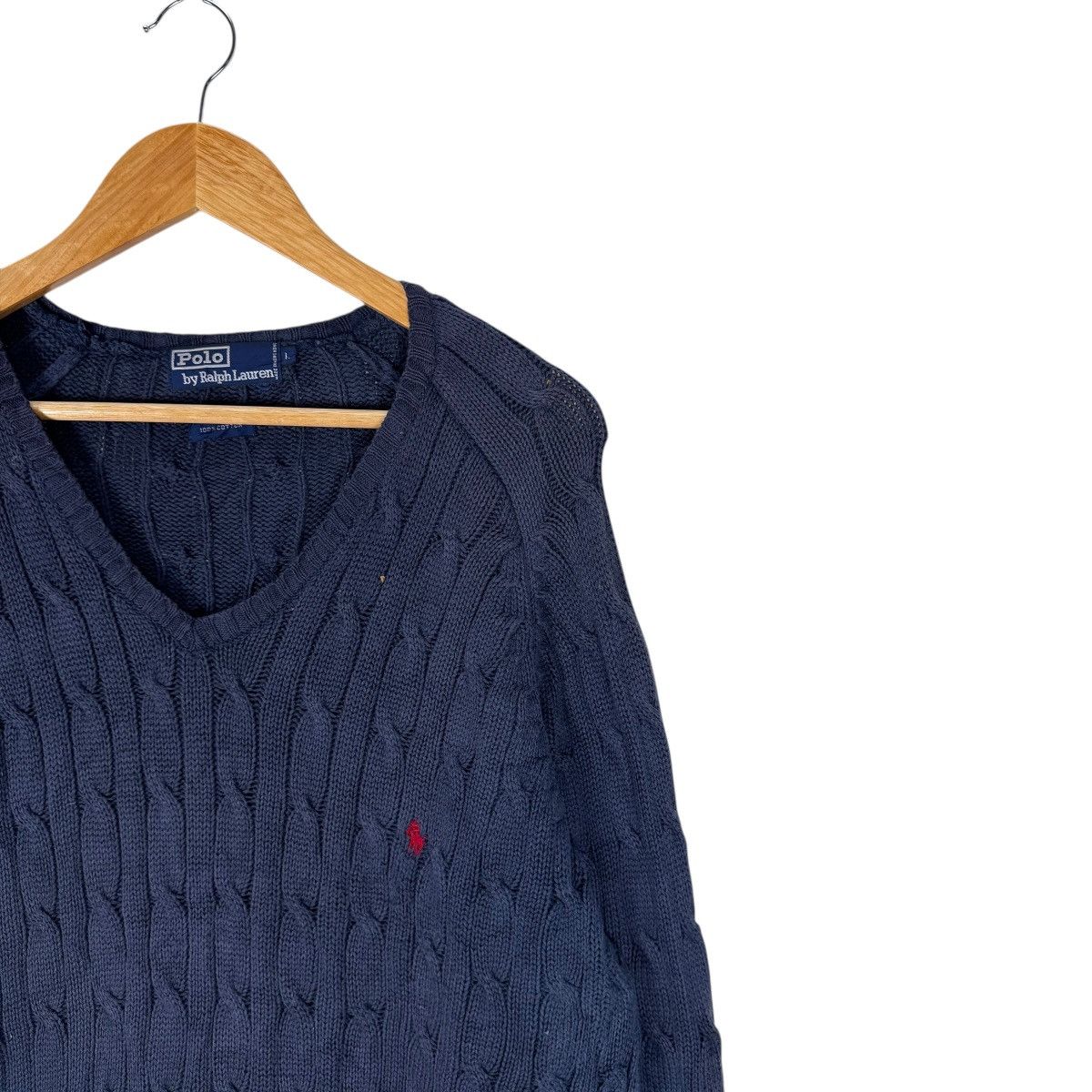 Polo Ralph Lauren ☀️POLO RL V NECK KNIT SWEATER Size US L / EU 52-54 / 3 - 2 Thumbnail