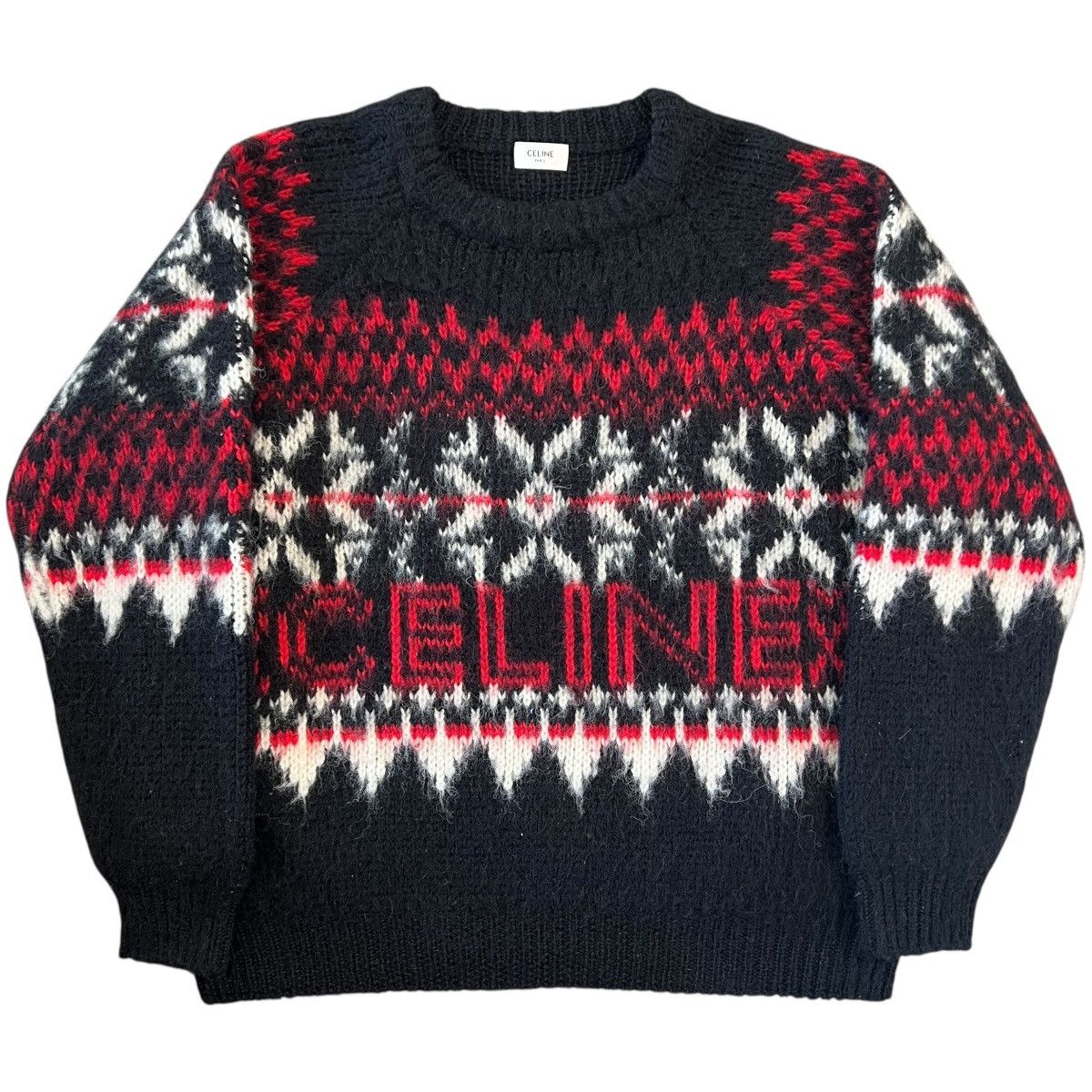 Celine CELINE 2022AW Hedi Slimane Fair Isle Jacquard Knit Sweater Size US S / EU 44-46 / 1 - 1 Thumbnail