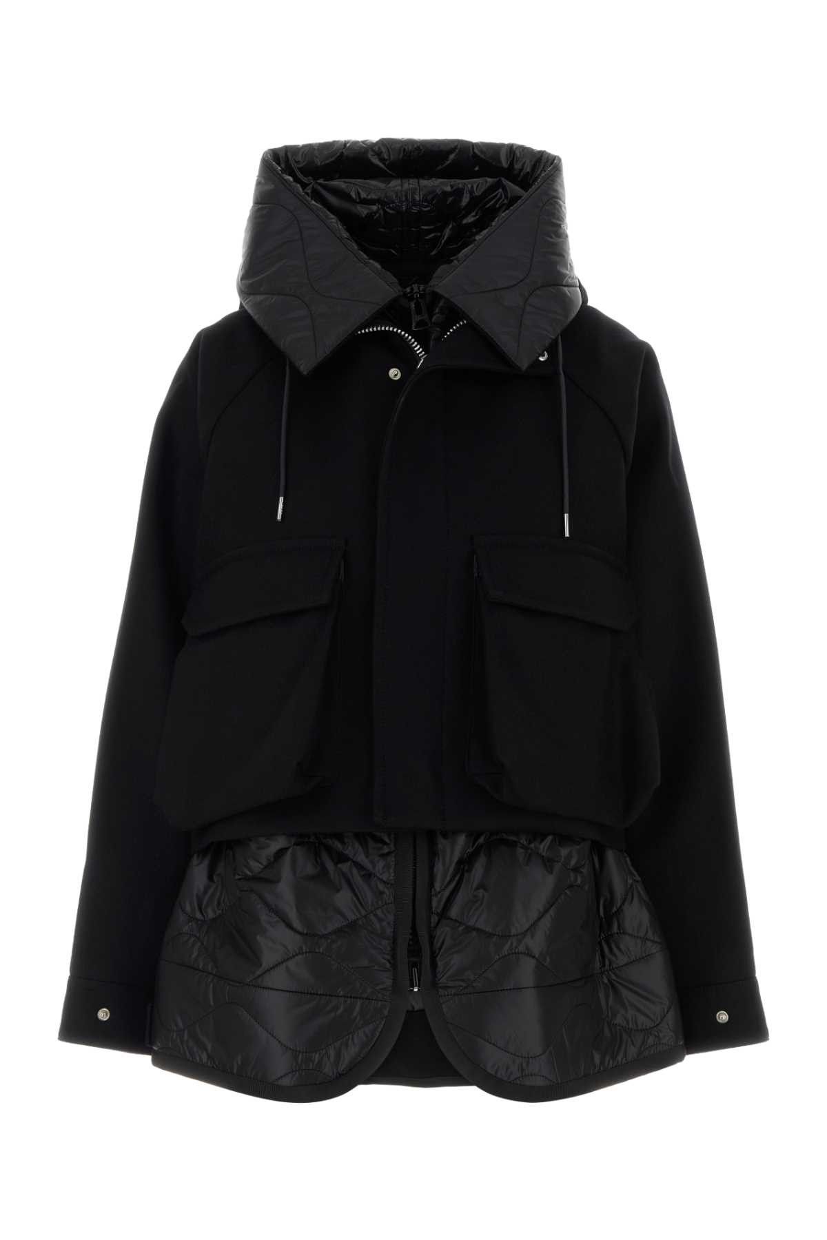 Sacai Black Nylon Jacket Size M / US 6-8 / IT 42-44 - 1 Thumbnail