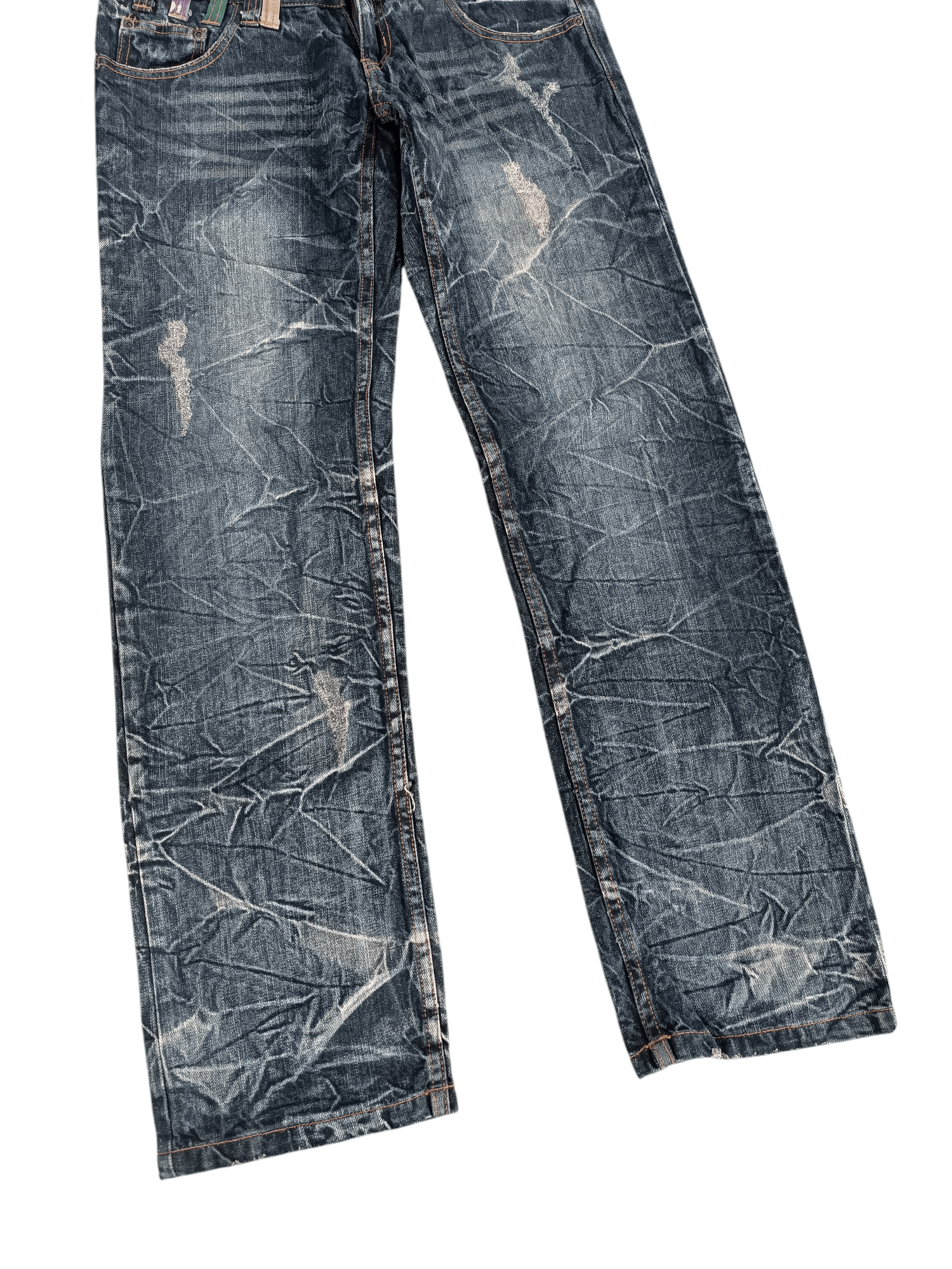 Japanese Brand 💥VINTAGE NYLAUS JEANS DOUBLE WAIST DESIGN RARE Size US 30 / EU 46 - 19 Thumbnail