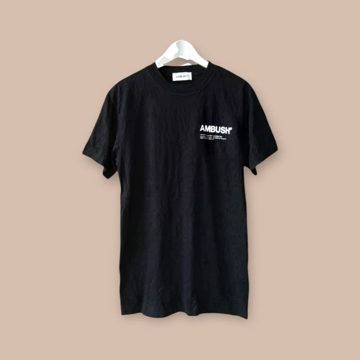 【関税込み】Ambush ブラック Reflector Tシャツ Ambush-Reflective-Logo-Tee-
