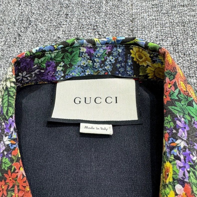 Gucci Gucci Embroidered Tiger Floral Short Sleeve Shirt-2506 Size US L / EU 52-54 / 3 - 2 Thumbnail