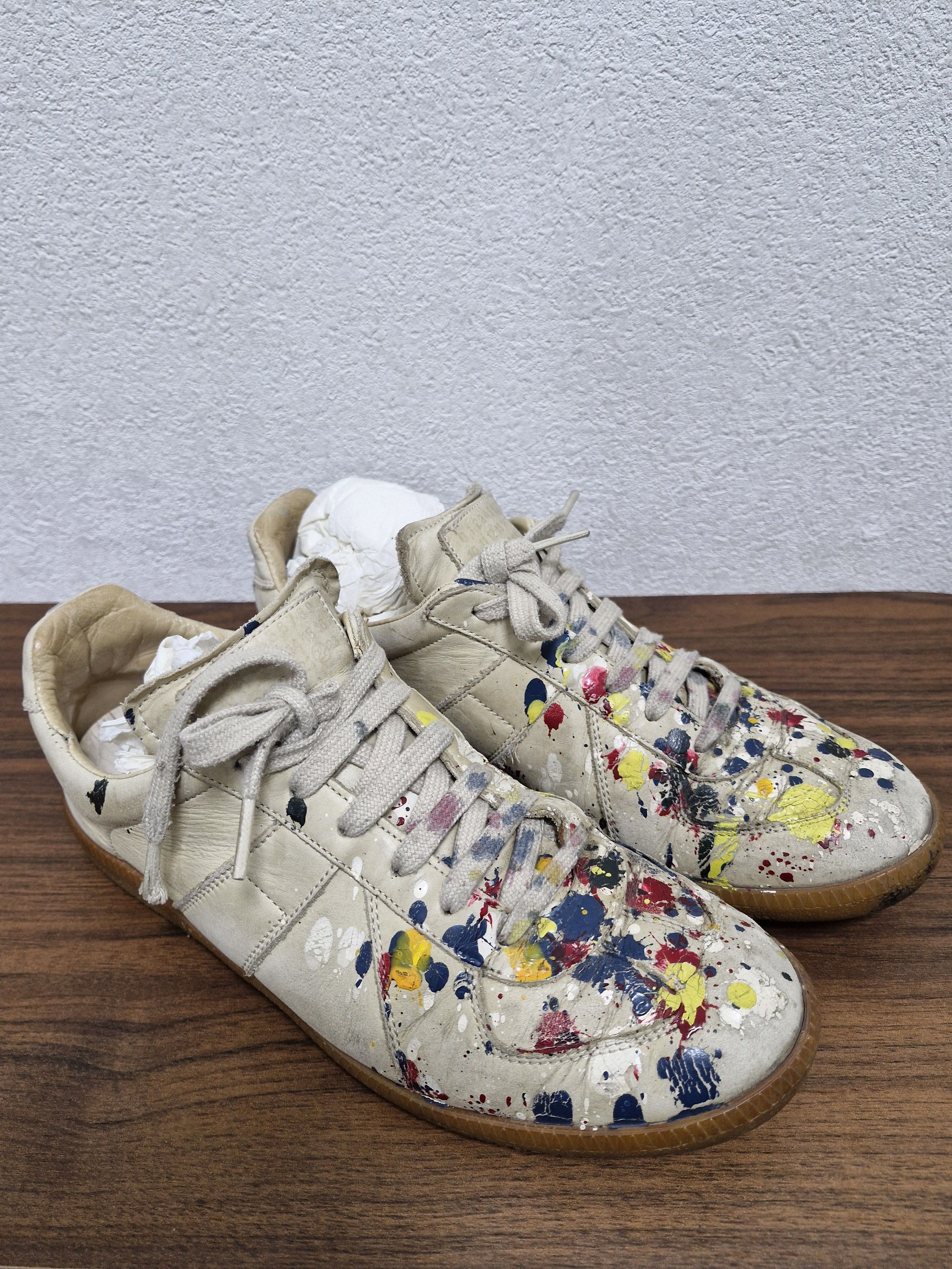 Maison Margiela MAISON MARGIELA 2014 Paint Splatter Gray GATs Size US 7.5 / EU 40-41 - 2 Thumbnail