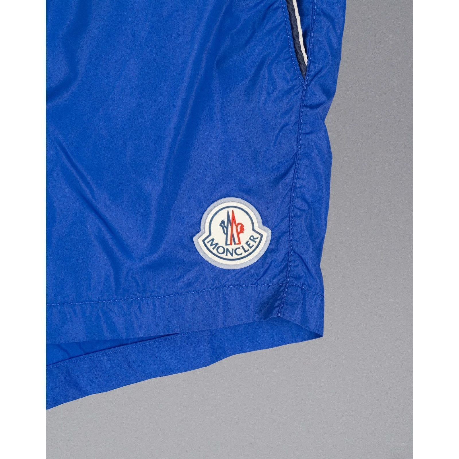 Moncler Moncler classic logo light blue nylon swim shorts Size US 34 / EU 50 - 3 Thumbnail