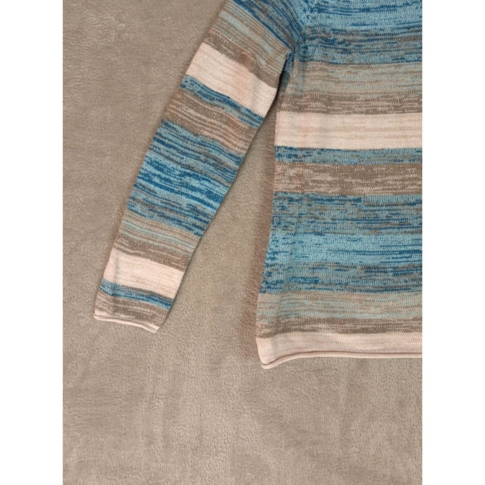 Eddie Bauer Eddie Bauer Women's Multicolored Long Sleeve Split Neck Rolled Hem Sweater M Size M / US 6-8 / IT 42-44 - 2 Thumbnail
