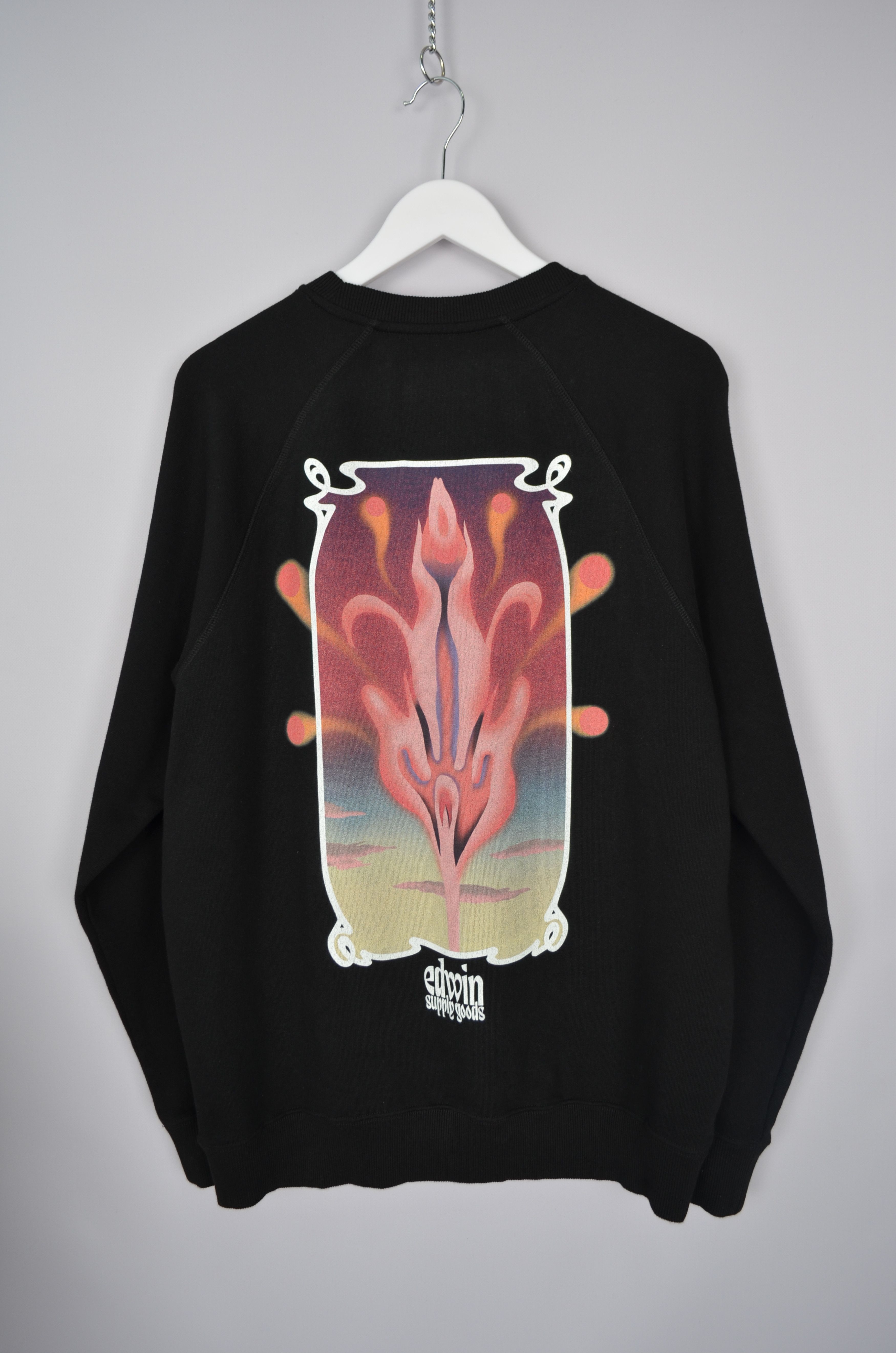 Edwin EDWIN Hana No Shita Mens Sweatshirt Black Size S P2P 22'8" Size US S / EU 44-46 / 1 - 13 Thumbnail