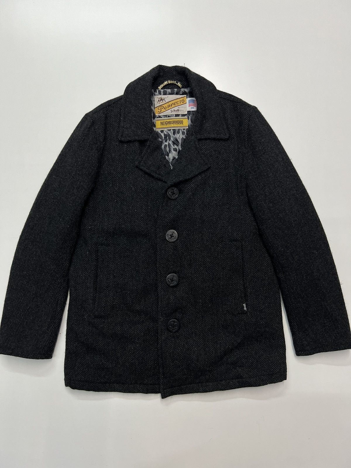 Neighborhood 🔥SCHOTT PERFECTO X NEIGHBORHOOD WOOL JACKET Size US M / EU 48-50 / 2 - 2 Thumbnail